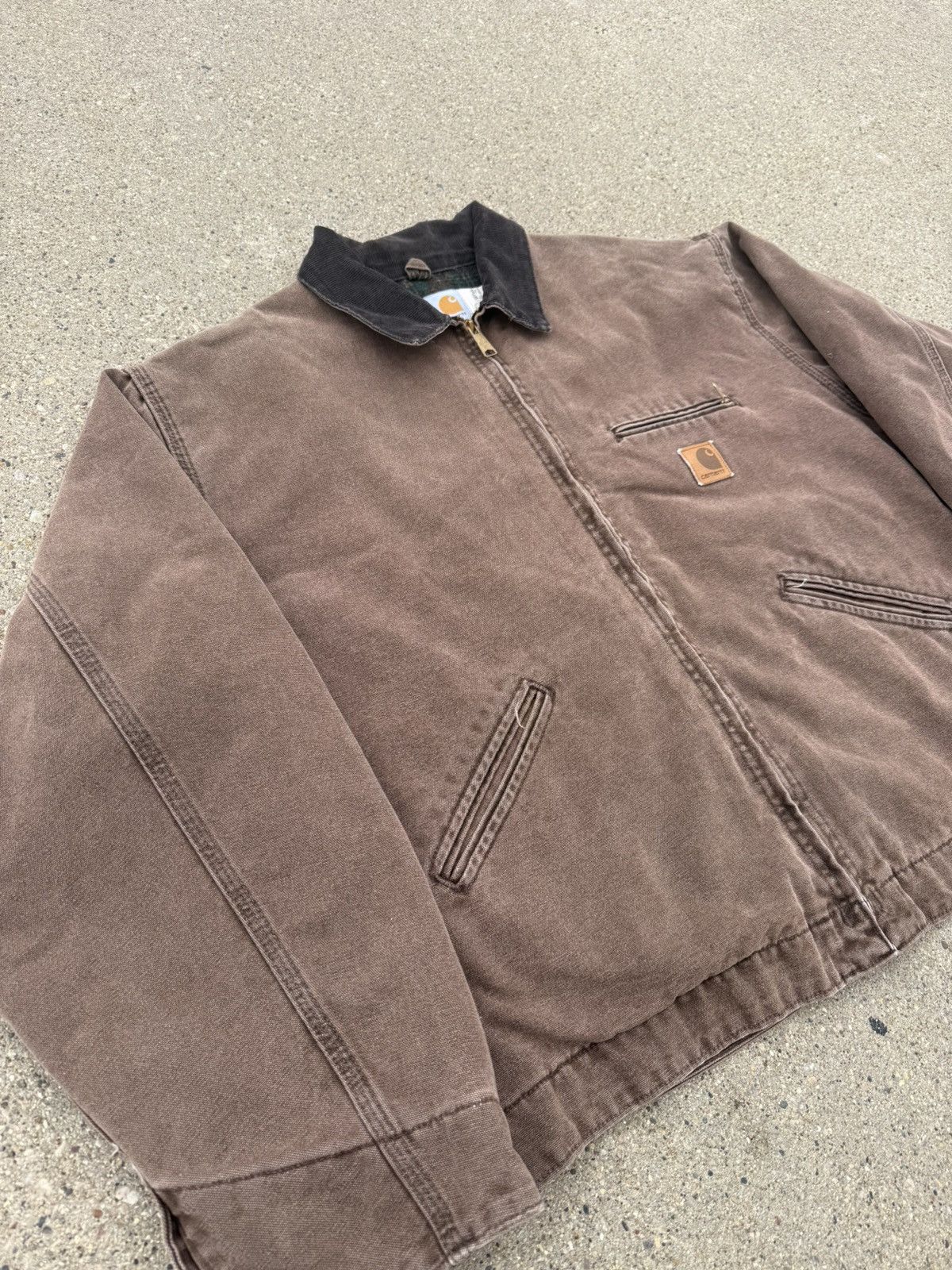 Carhartt VTG J43CHT Brown Blanket XL Lined Carhartt Detroit Jacket Size US XL / EU 56 / 4 - 2 Thumbnail