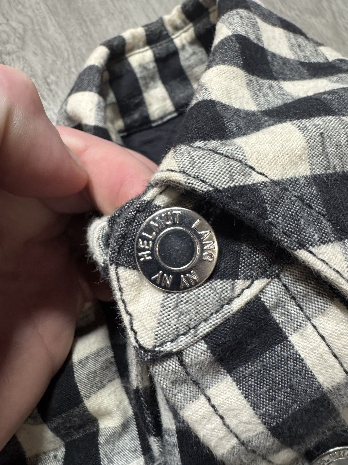 Helmut Lang HELMUT LANG Oversized Gingham Check Flannel Shirt Shacket Size US M / EU 48-50 / 2 - 3 Thumbnail