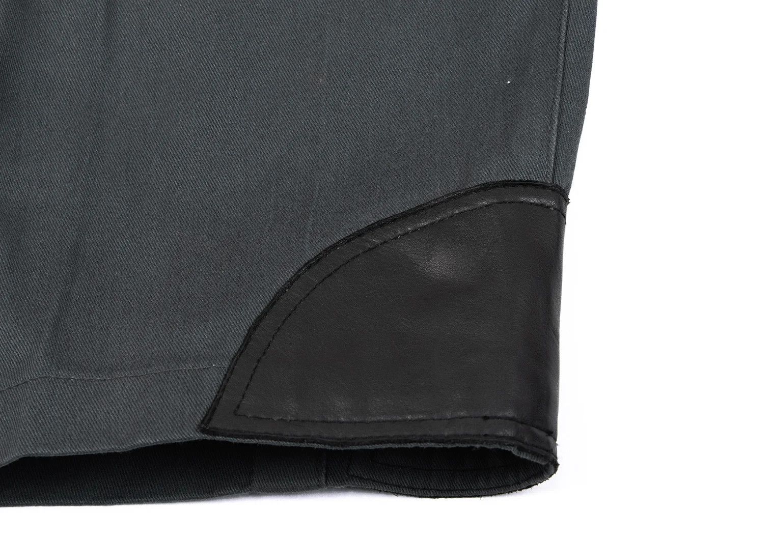 Junya Watanabe Leather Patch Cropped Tapered Pants in Charcoal M Size US 38 / EU 54 - 10 Thumbnail