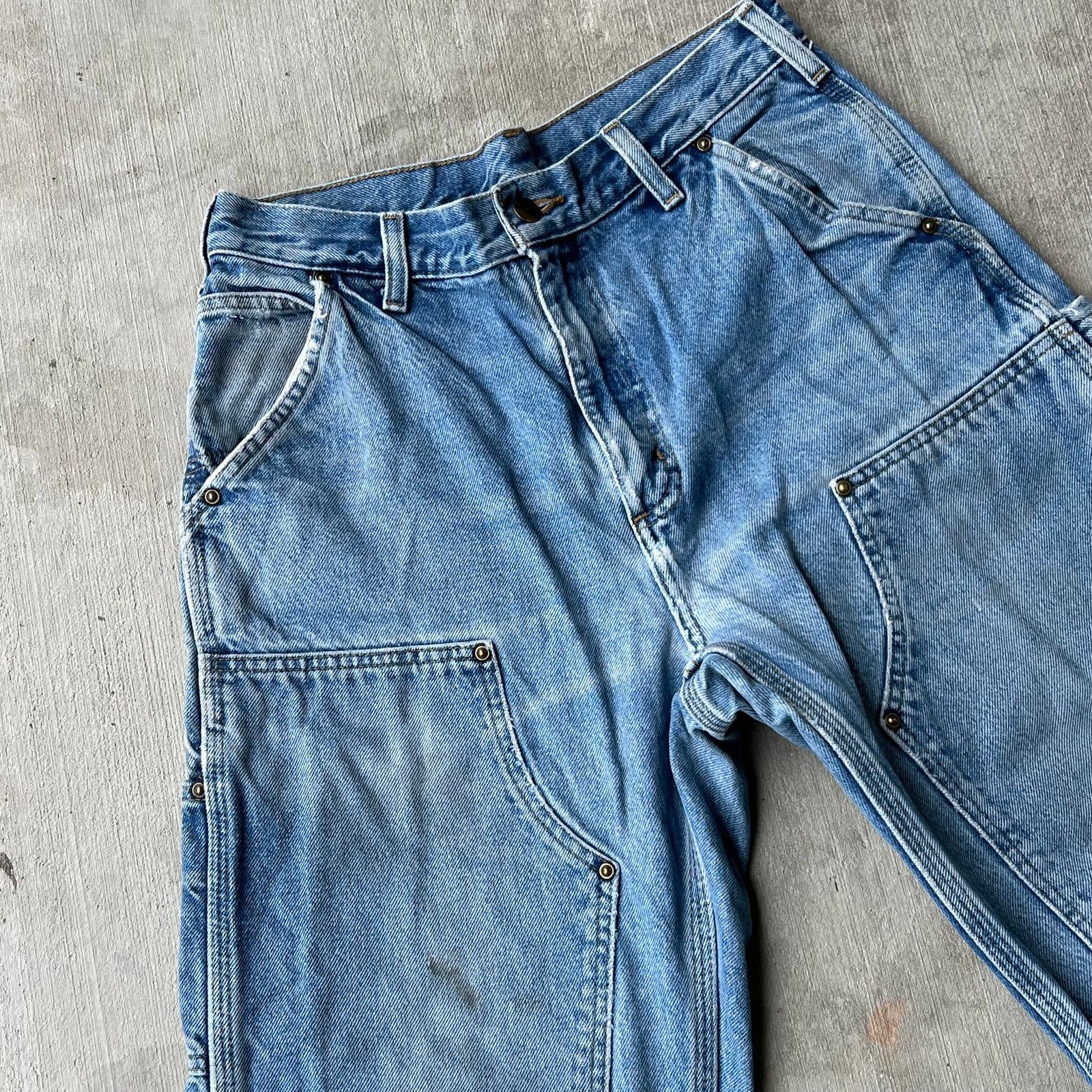 Carhartt × Vintage Carhartt denim blue jeans double knee work carpenter pants Size US 29 - 12 Thumbnail