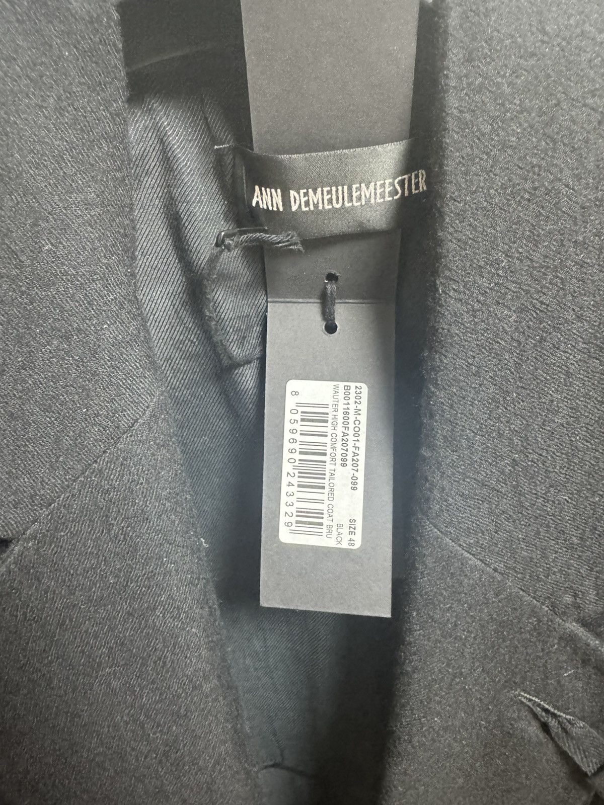 Ann Demeulemeester ANN DEMEULEMEESTER Coat (Other) Black 48(Approx. L) Size US M / EU 48-50 / 2 - 3 Thumbnail