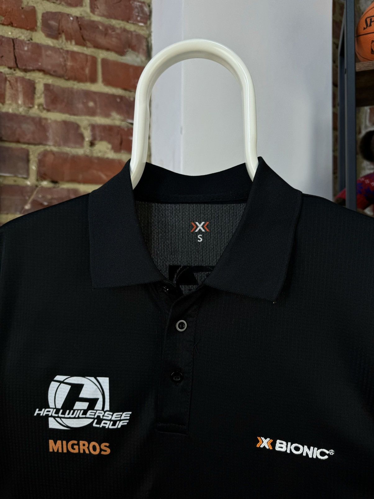 Other XBIONIC MIGROS Hallwilersee Lauf Black Polyester Polo Shirt Size US S / EU 44-46 / 1 - 3 Thumbnail