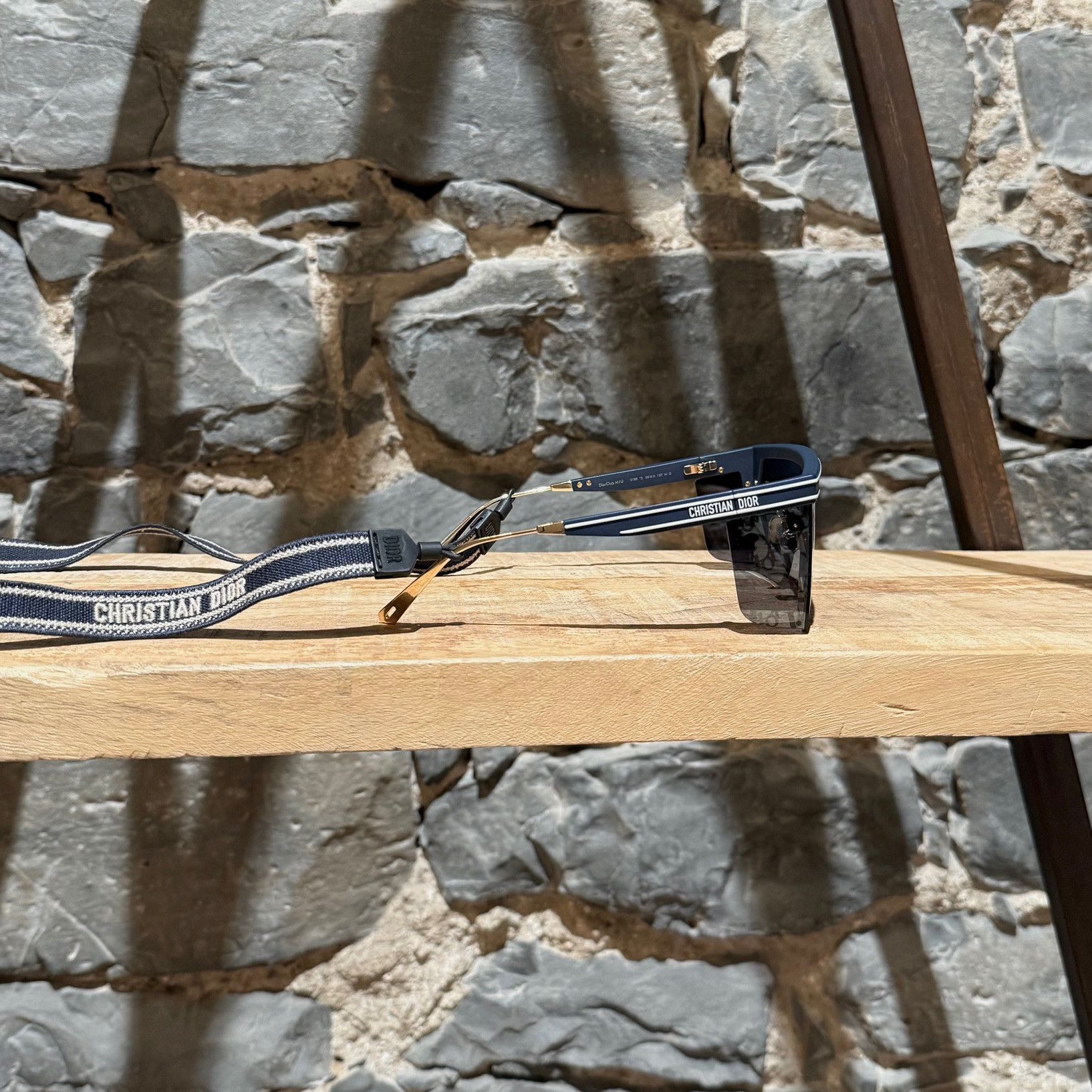Dior Dior DiorClub Oblique Mirror Mask Sunglasses With Embr Cord Size ONE SIZE - 5 Thumbnail