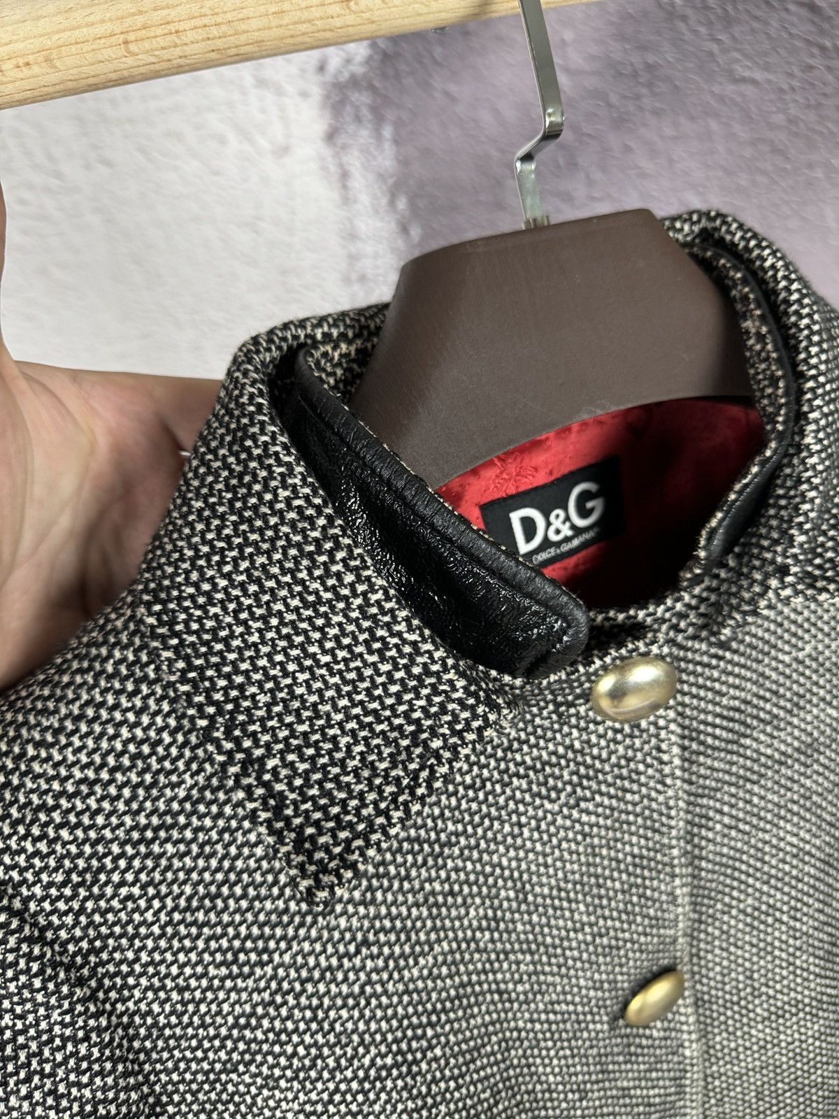 Dolce & Gabbana Dolce & Gabbana wool silk cotton grey short button jacket Size M / US 6-8 / IT 42-44 - 7 Thumbnail