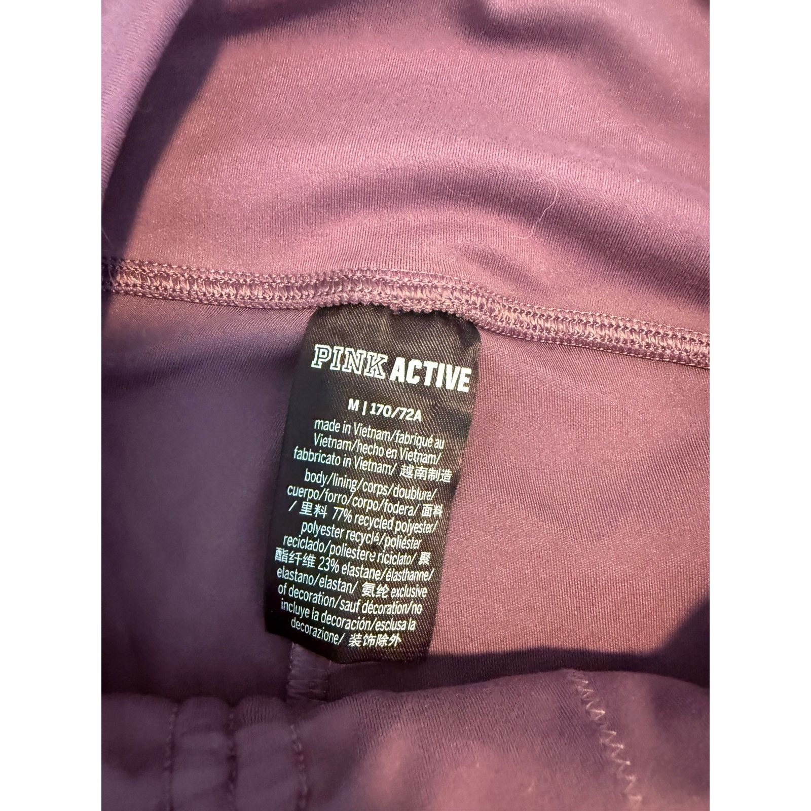 Other Pink Active Purple Leggings Women Drawstring M - C018 Size 30" / US 8 / IT 44 - 5 Thumbnail