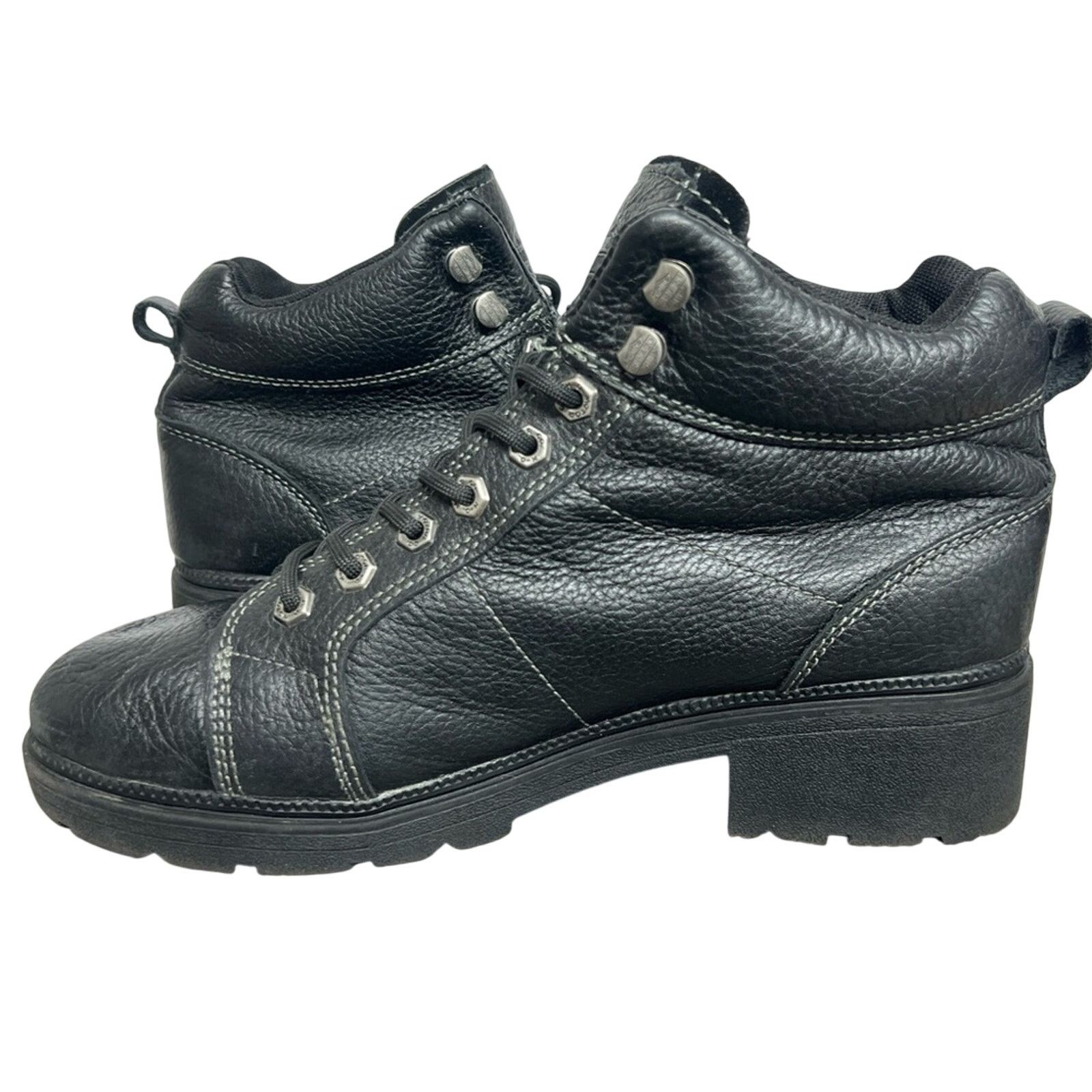 Harley Davidson Harley Davidson Womens Tyler 4-Inch Lace Chukka Boots Black Size US 11 / IT 41 - 7 Thumbnail
