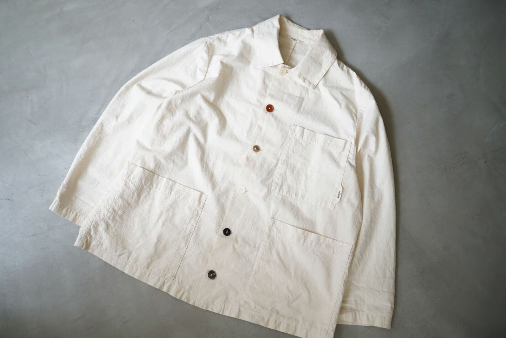 Barena Barena Oversized Stae Garzoto Overshirt - Ecru Cotton Size US L / EU 52-54 / 3 - 3 Thumbnail