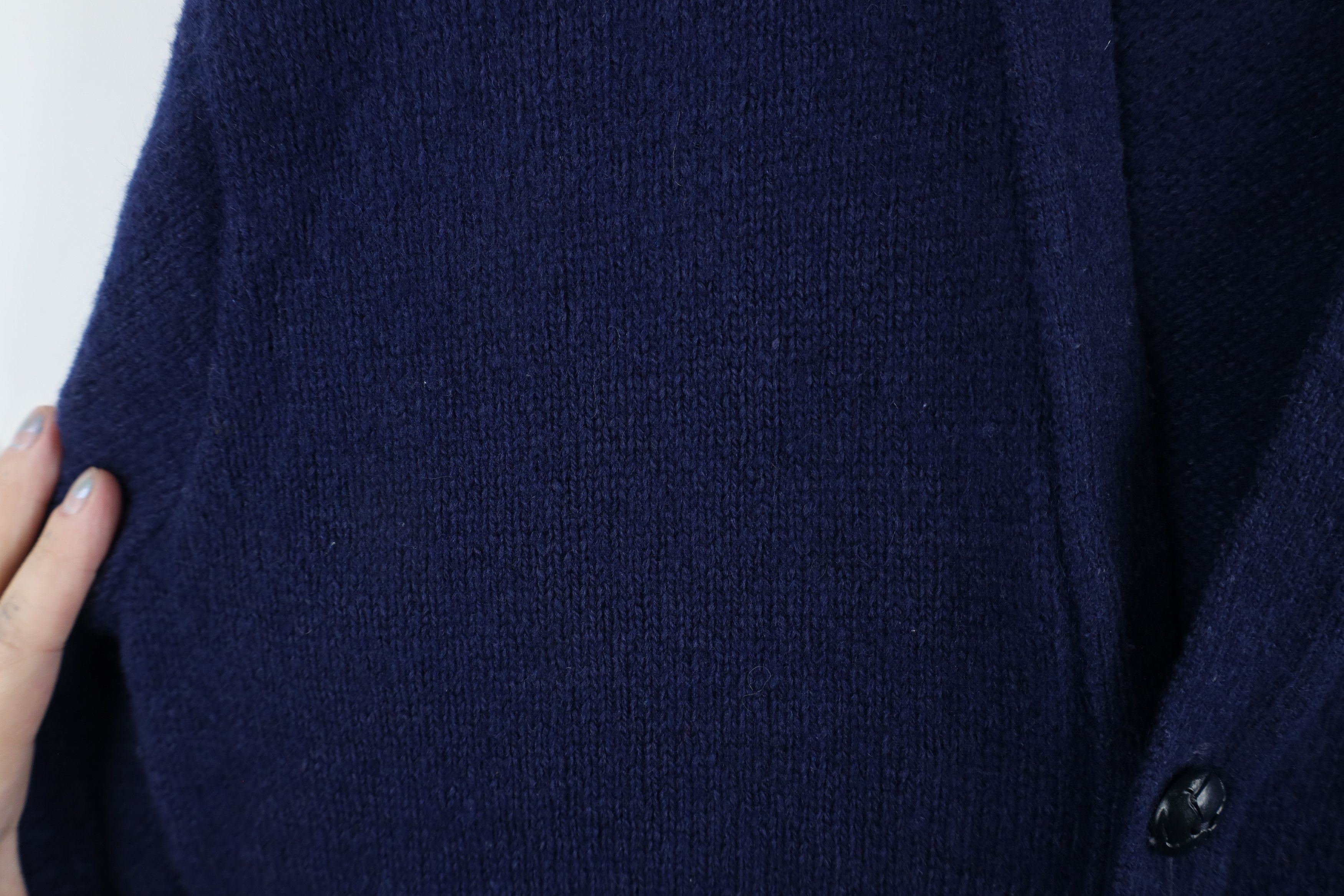 Vintage Vintage 60s 70s Streetwear Cardigan Sweater Navy Blue USA Size US L / EU 52-54 / 3 - 7 Thumbnail