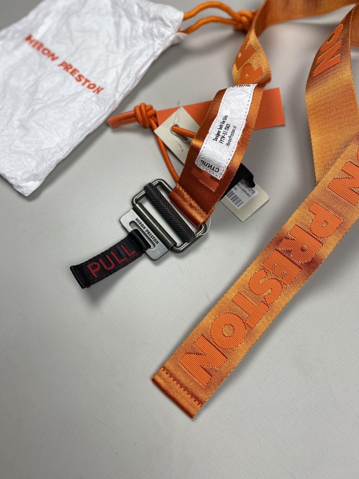 Heron Preston BNWT! Heron Preston KK Tape Belt Orange One Size Size ONE SIZE - 14 Thumbnail