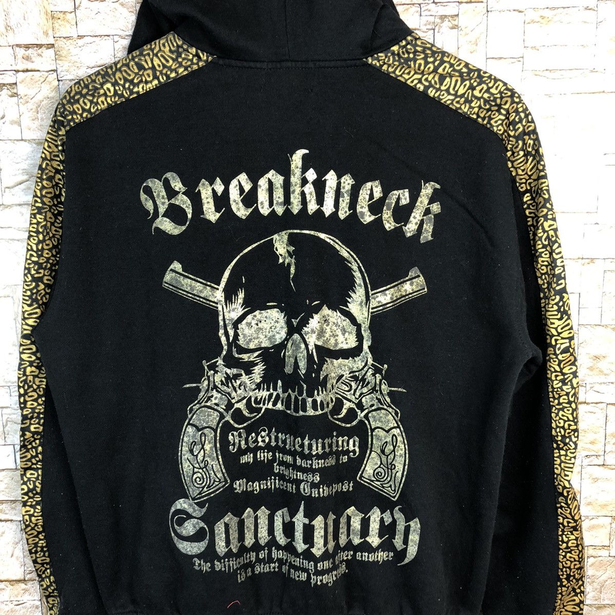 Vintage DL Diaster Breakneck Sanctuary Skull Hoodie sweater #A496 Size US M / EU 48-50 / 2 - 16 Thumbnail