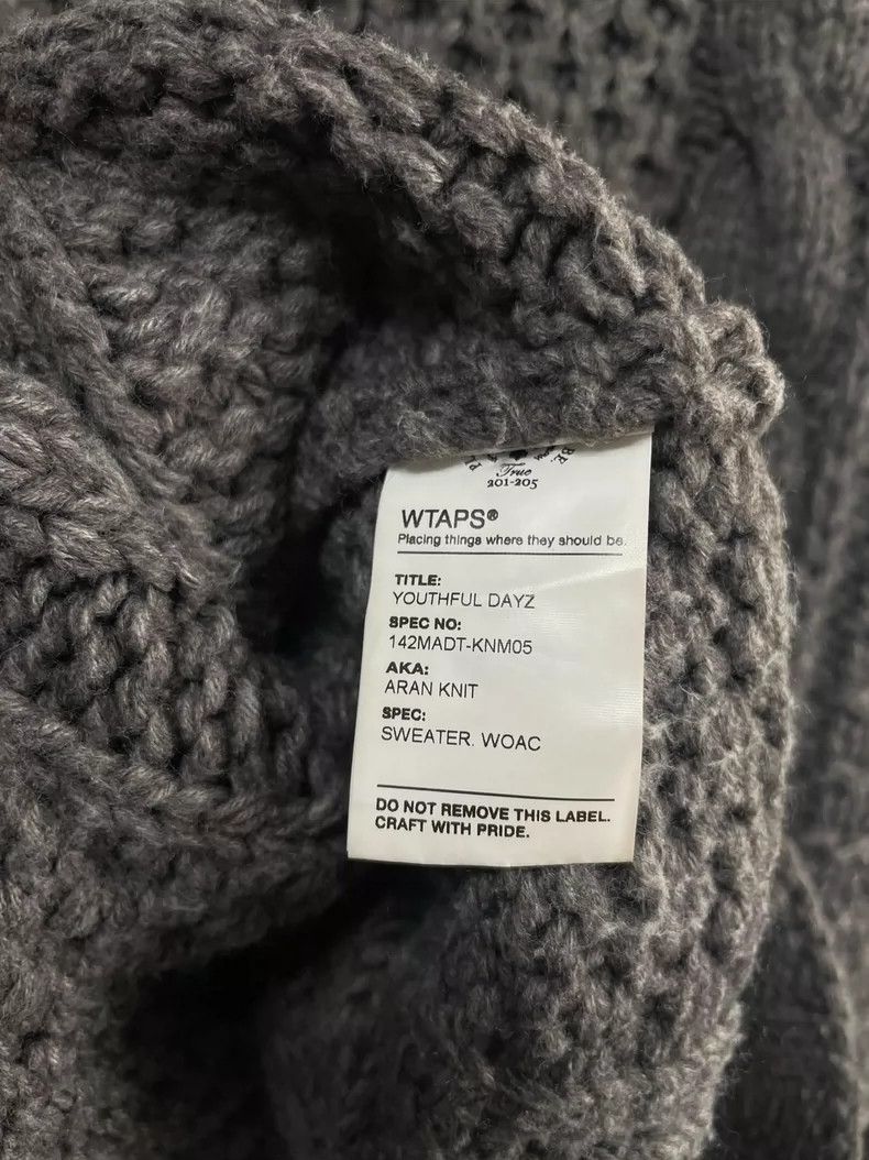 Wtaps wtaps 14aw Medium Heavy Grey Wool Knit Sweater Size US L / EU 52-54 / 3 - 7 Thumbnail