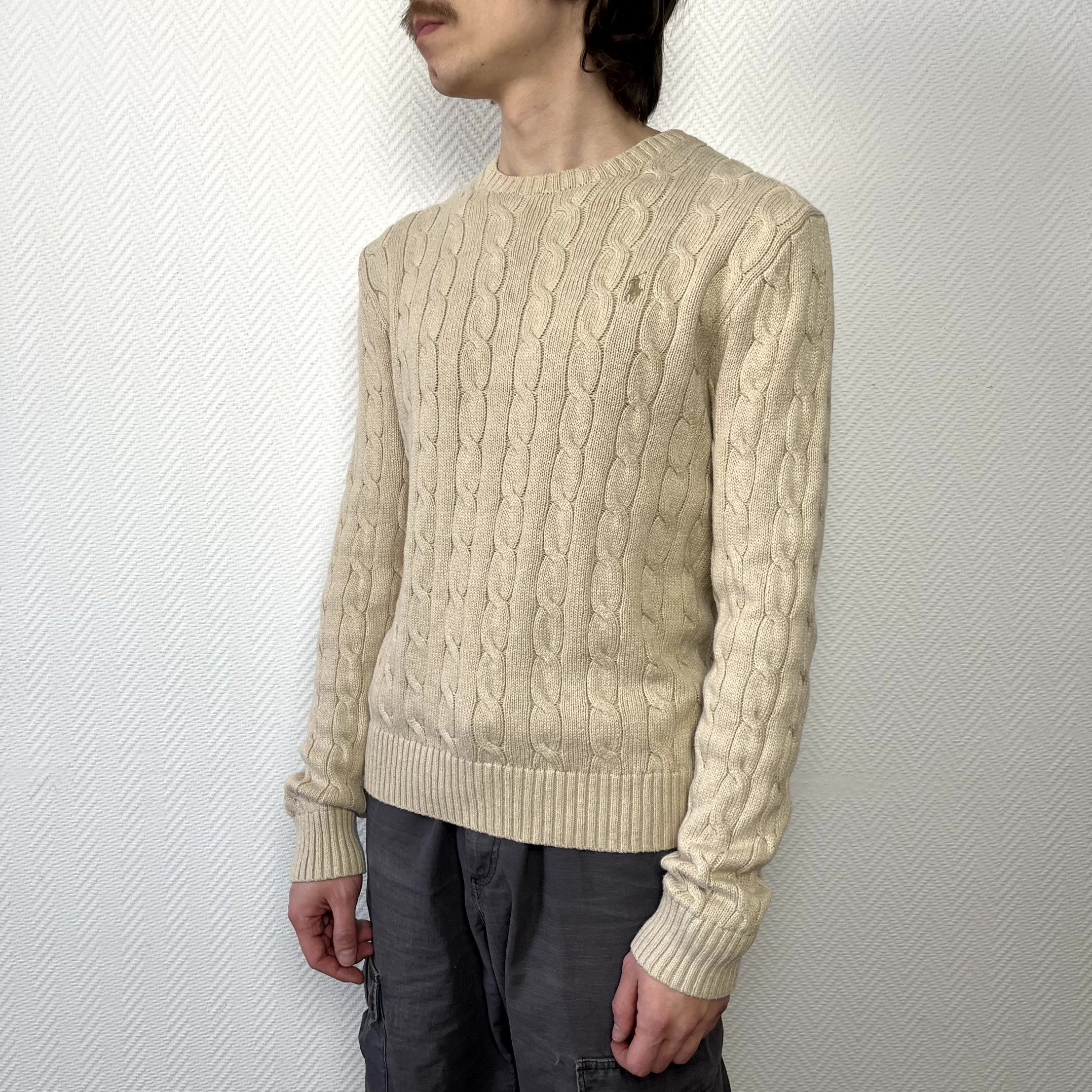 Polo Ralph Lauren Polo Ralph Lauren Cable Knit Cotton Biege Sweater Size M Size US M / EU 48-50 / 2 - 10 Thumbnail
