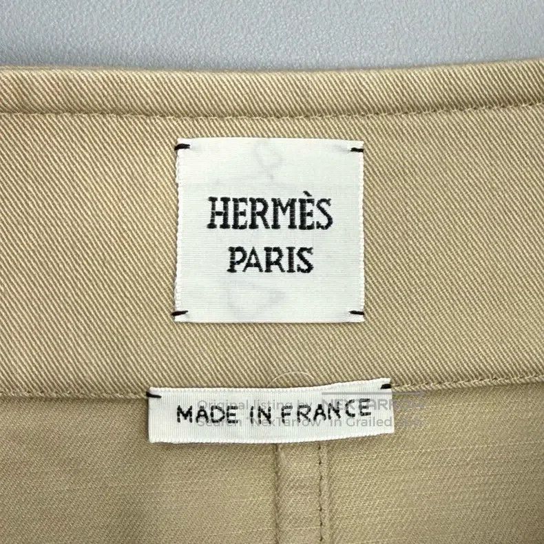 Hermes Hermes Khaki Color Leather Buckle Cargo Skirt Size 25" / US 0 / IT 36 - 5 Thumbnail