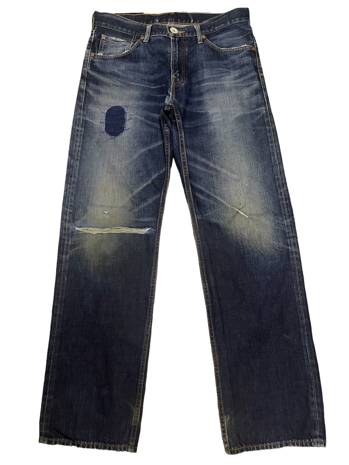 image of Archival Clothing x Levis Vintage 90's Levis 503 Blue Wash Distressed Style Jeans, Men's (Size 33)