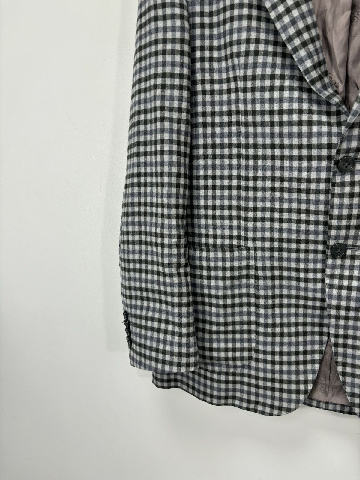 Boggi Boggi Milano Checkered 2-Buttons Wool Silk Blazer Jacket Size 40R - 5 Thumbnail