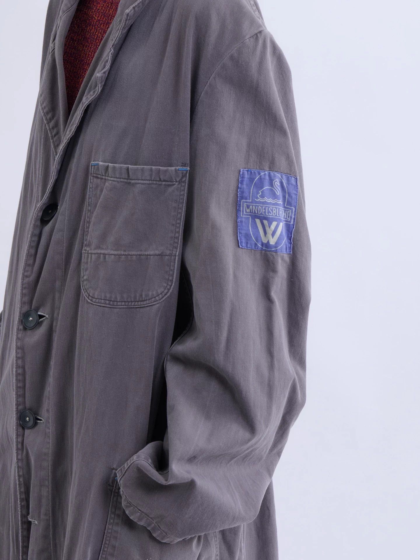 Other Vintage 80s Germany Faded Cotton Work Coat 52 Size US L / EU 52-54 / 3 - 6 Thumbnail