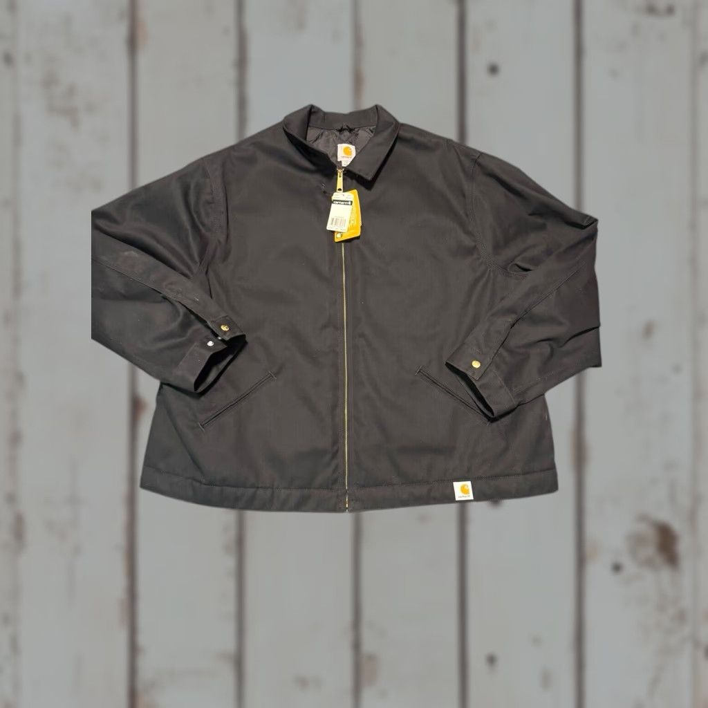 VINTAGE Carhartt Men's Workwear Lined Bomber Twill Work Jacket J293 BLK Black 4XL NWT