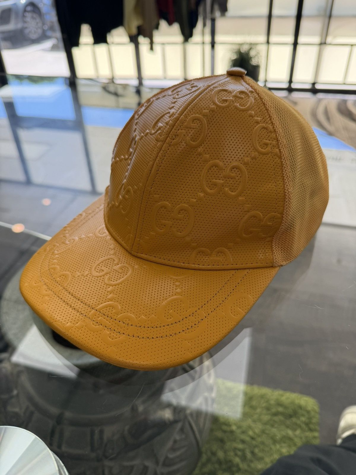 Gucci Leather Trucker GG Hat Size ONE SIZE - 1 Thumbnail