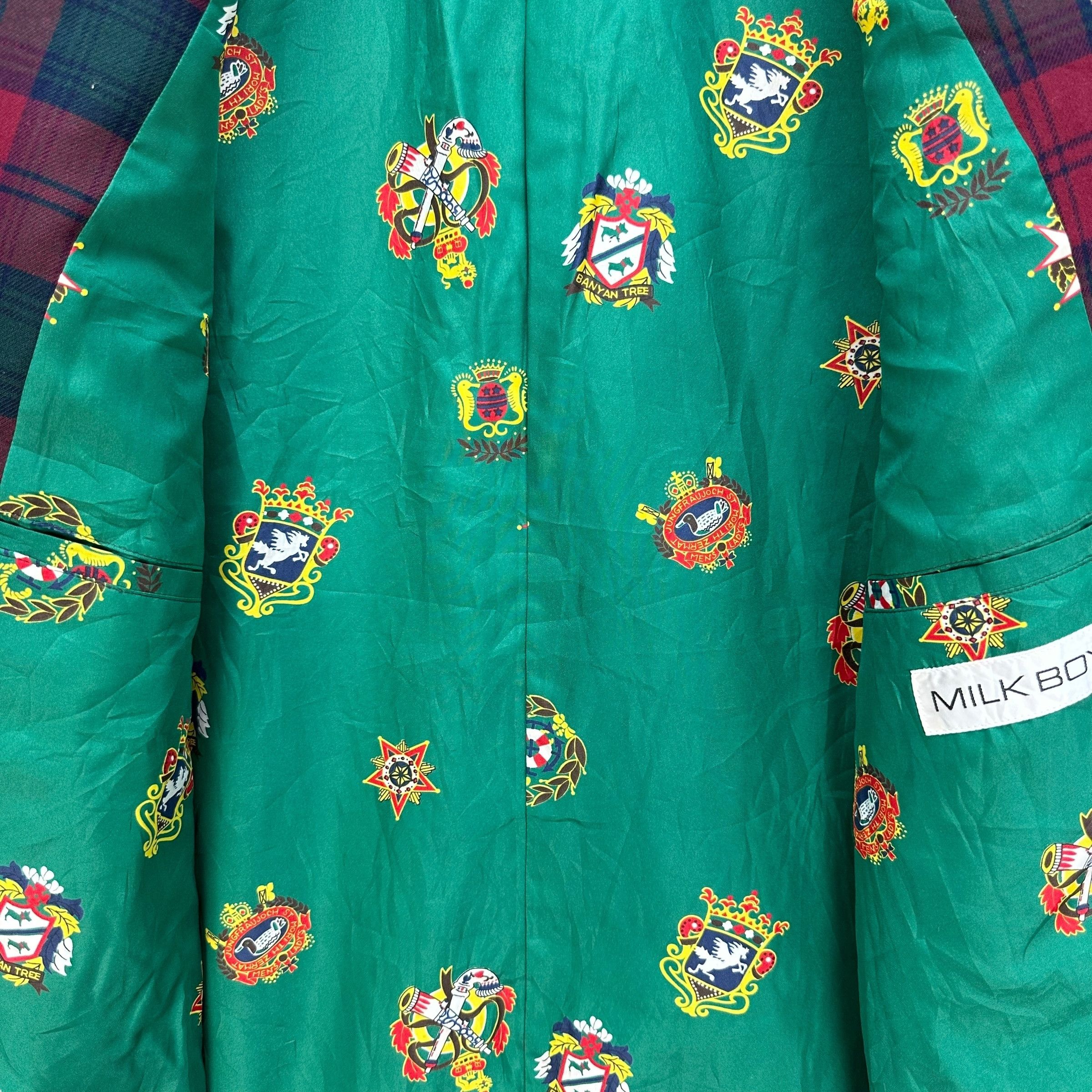 Japanese Brand MILK BOY Red Tartan Multipocket Work Casual Jacket #A53-1227 Size US L / EU 52-54 / 3 - 8 Thumbnail