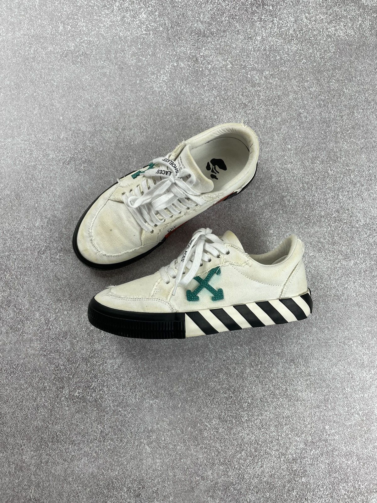 Off-White Off White Low Vulkanized Canvas Sneakers Size US 8 / EU 41 - 2 Thumbnail