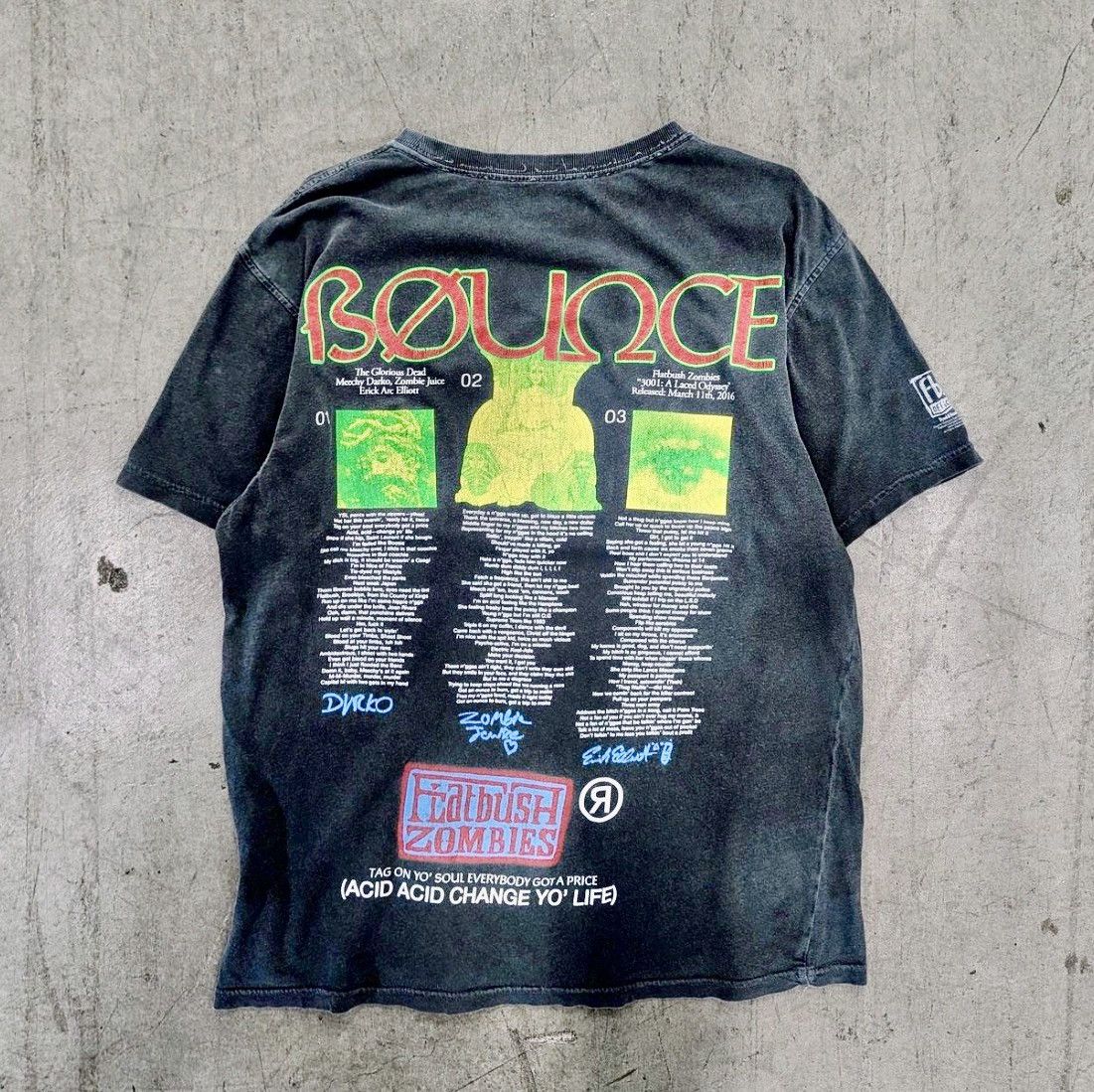 Rap Tees Flatbush Zombies Bounce Lyric T-Shirt Size Medium Size US M / EU 48-50 / 2 - 2 Thumbnail