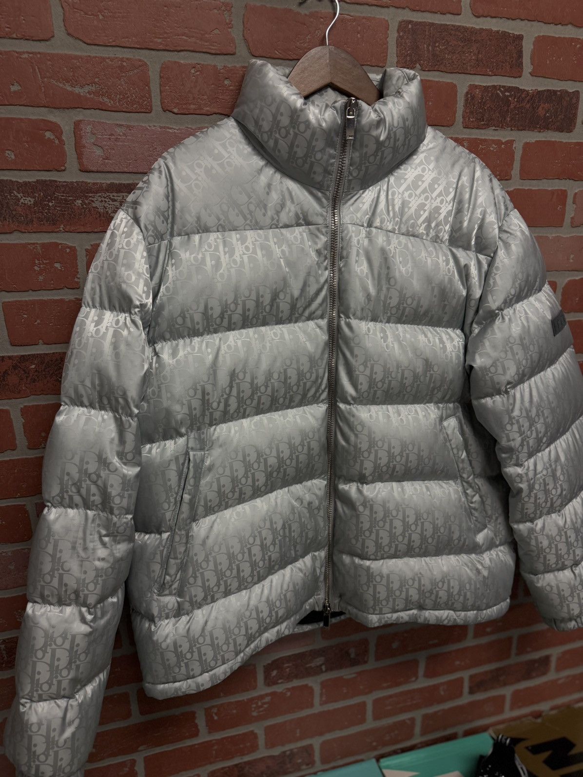 Dior Dior Puffer Jacket Silver $3100 Retail Size 58(XXL) 🧼 Size US XXL / EU 58 / 5 - 3 Thumbnail