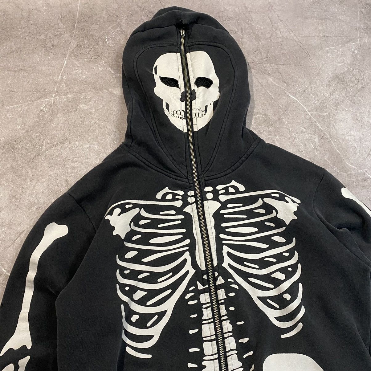 Japanese Brand × Vintage VINTAGE SKELETON FULL ZIP HOODIE STREETWEAR OVER PRINT 00s Size US S / EU 44-46 / 1 - 4 Thumbnail