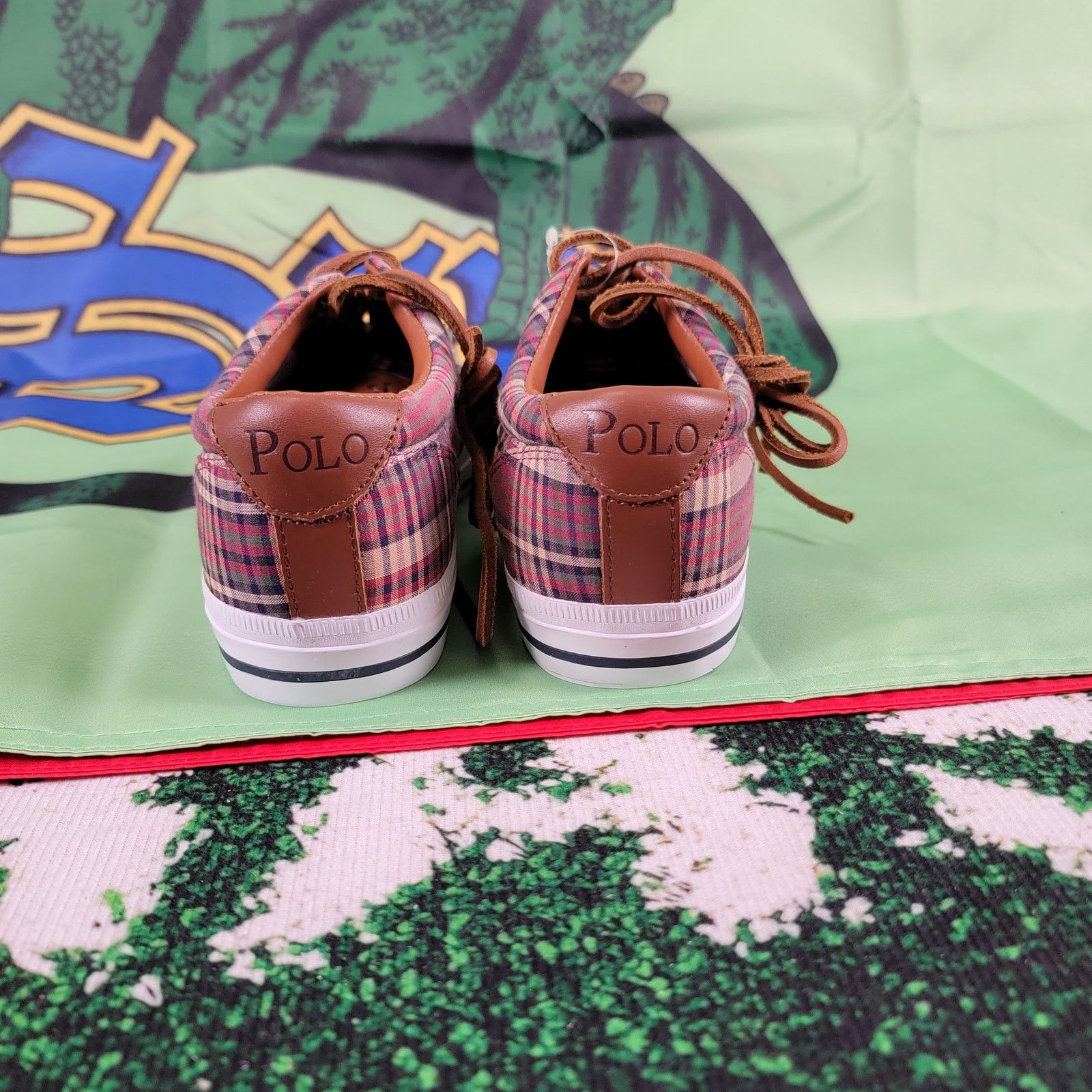 Polo Ralph Lauren Ralph Lauren Polo Vaughn Boat Deck Shoes Wine Plaid Sz 8D Size US 8 / EU 41 - 3 Thumbnail