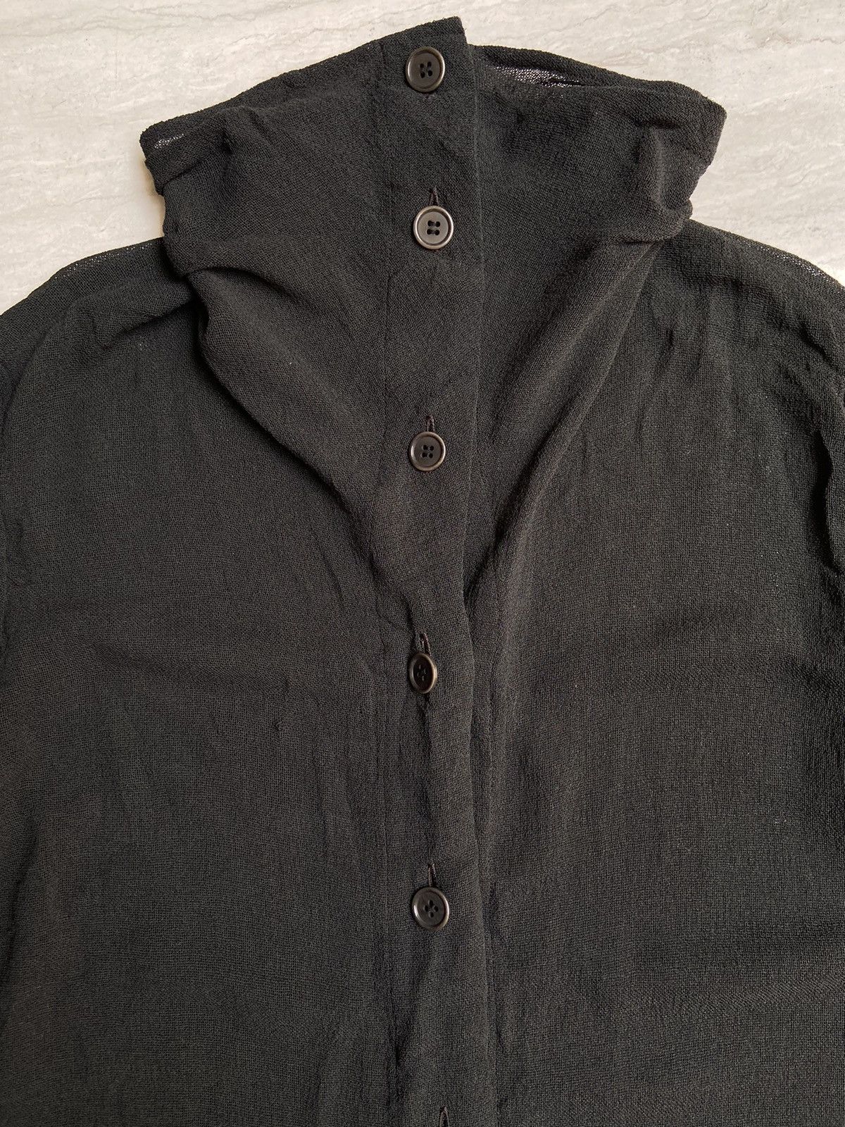 Japanese Brand STENCIL Army Black Long Mesh Shirt Size US L / EU 52-54 / 3 - 9 Thumbnail