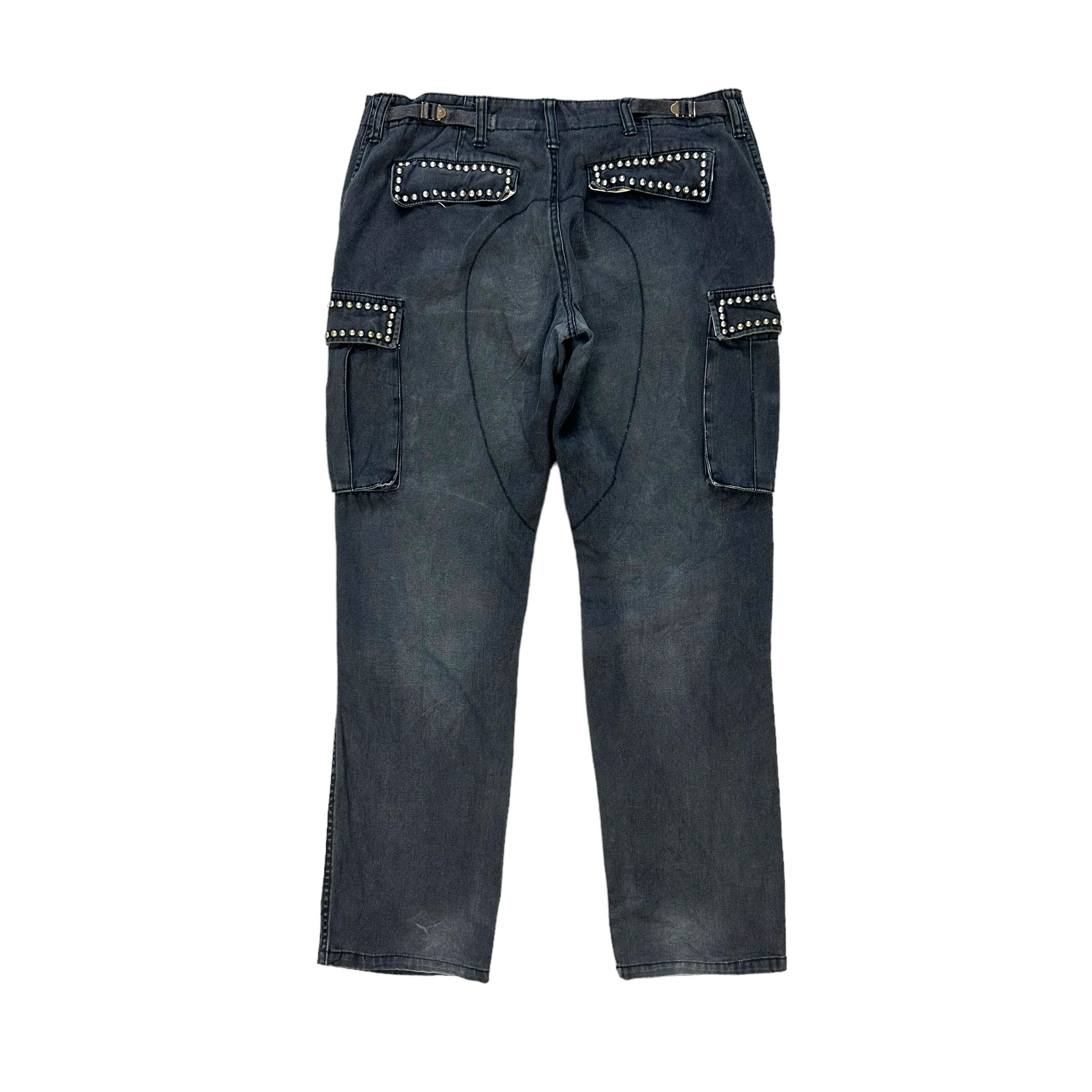 Japanese Brand POWER TO THE PEOPLE STUDDED CARGO PANT #8087-201 Size US 33 - 11 Thumbnail