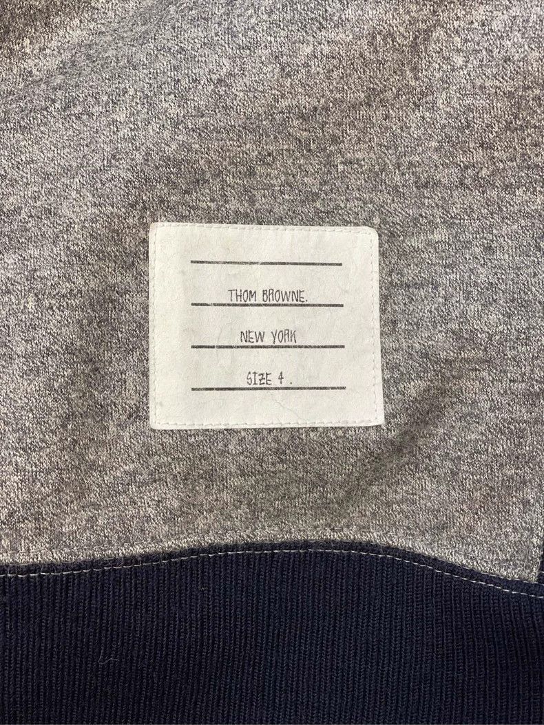 Thom Browne Thom browne Gray beige color block four-striped wool round- Size US XL / EU 56 / 4 - 5 Thumbnail