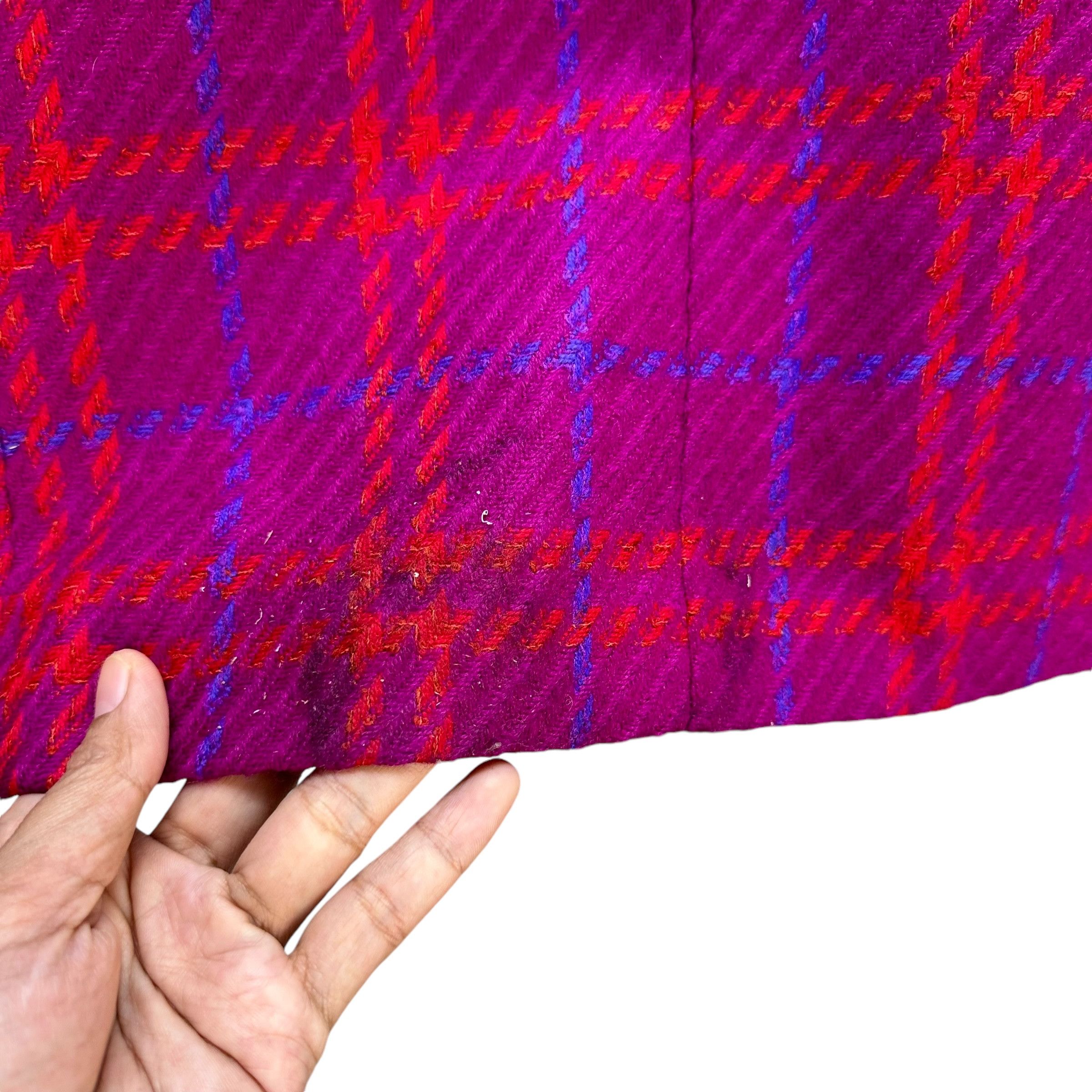 Longchamp KIRA LONGCHAMP Purple Check Crop Jacket #A54-1248 Size M / US 6-8 / IT 42-44 - 11 Thumbnail