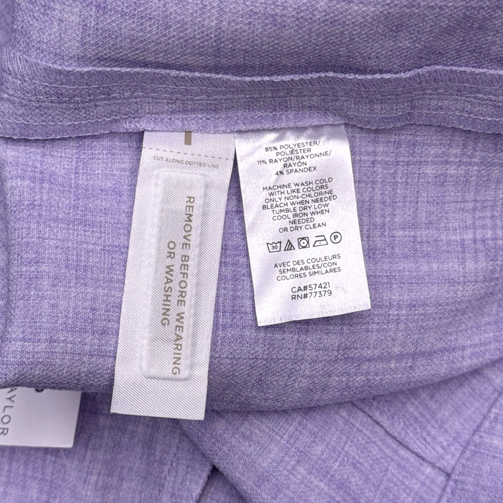 Ann Taylor VINTAGE not applicable; Actually: Ann Taylor High Rise Ankle Pants Womens 12 Violet Stretch New Size 34" / US 12 / IT 48 - 6 Thumbnail
