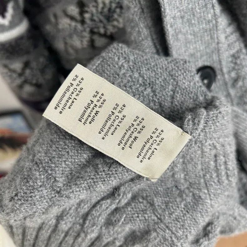 Hermes Hermes Gray Cashmere Jacquard Knit Sweater Size XL / US 12-14 / IT 48-50 - 5 Thumbnail