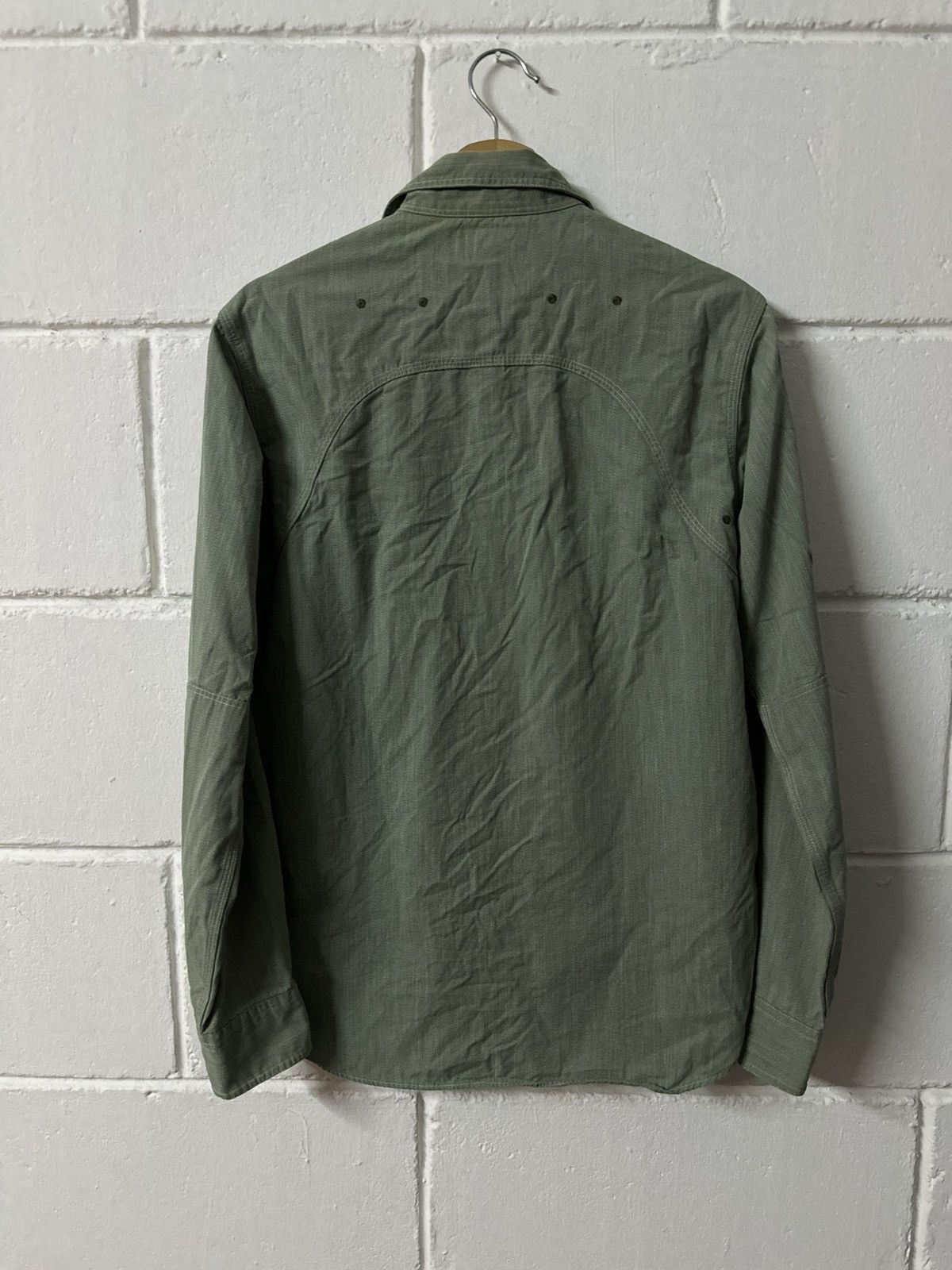 Polo Ralph Lauren RRL Curtis Japanese Herringbone Military Twill Button Shirt Size US M / EU 48-50 / 2 - 5 Thumbnail