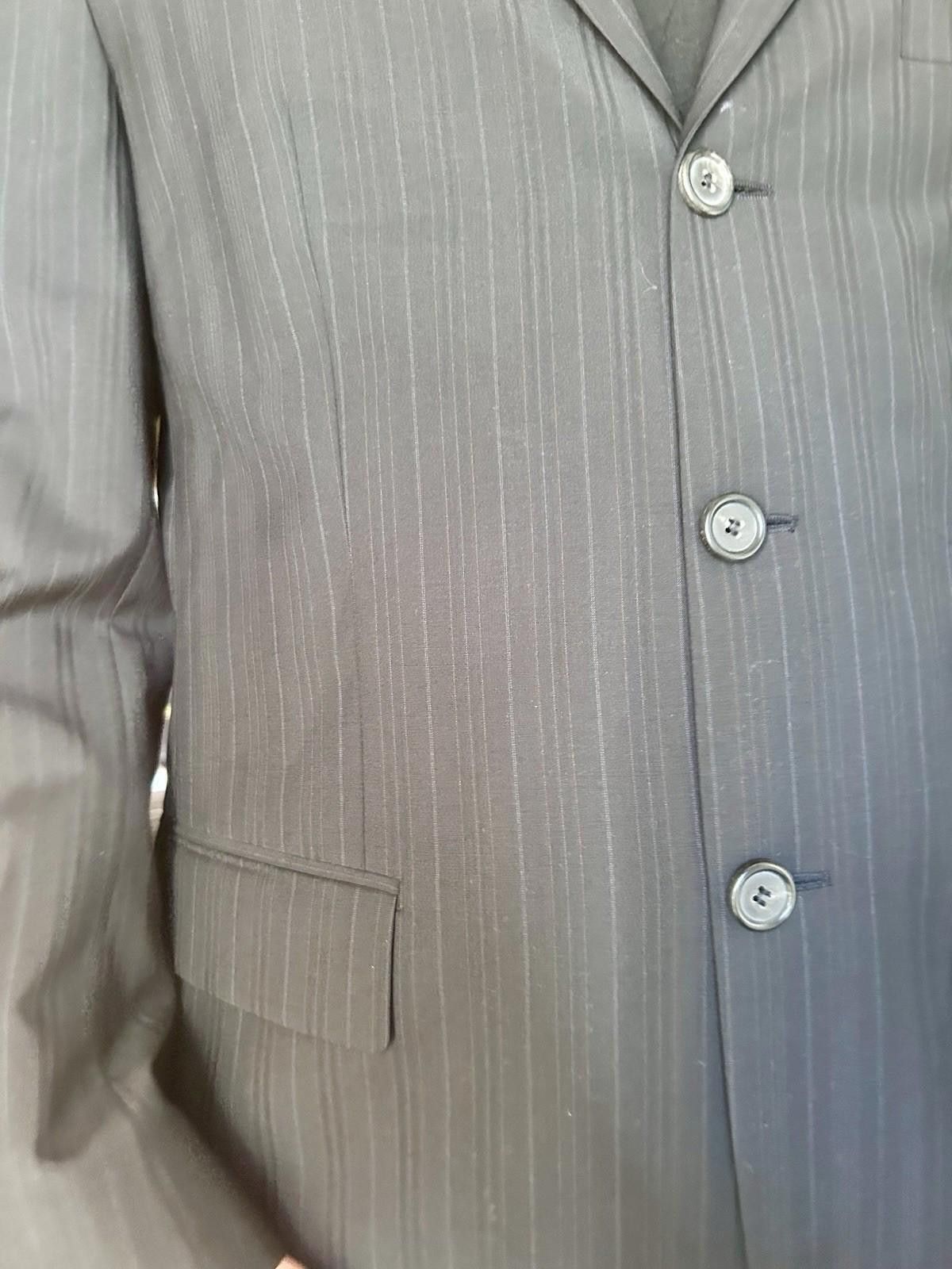 Hugo Boss HUGO Boss ALBO/HAGO Black stripe Wool Suit Jacket blazer 40R Size 40R - 4 Thumbnail