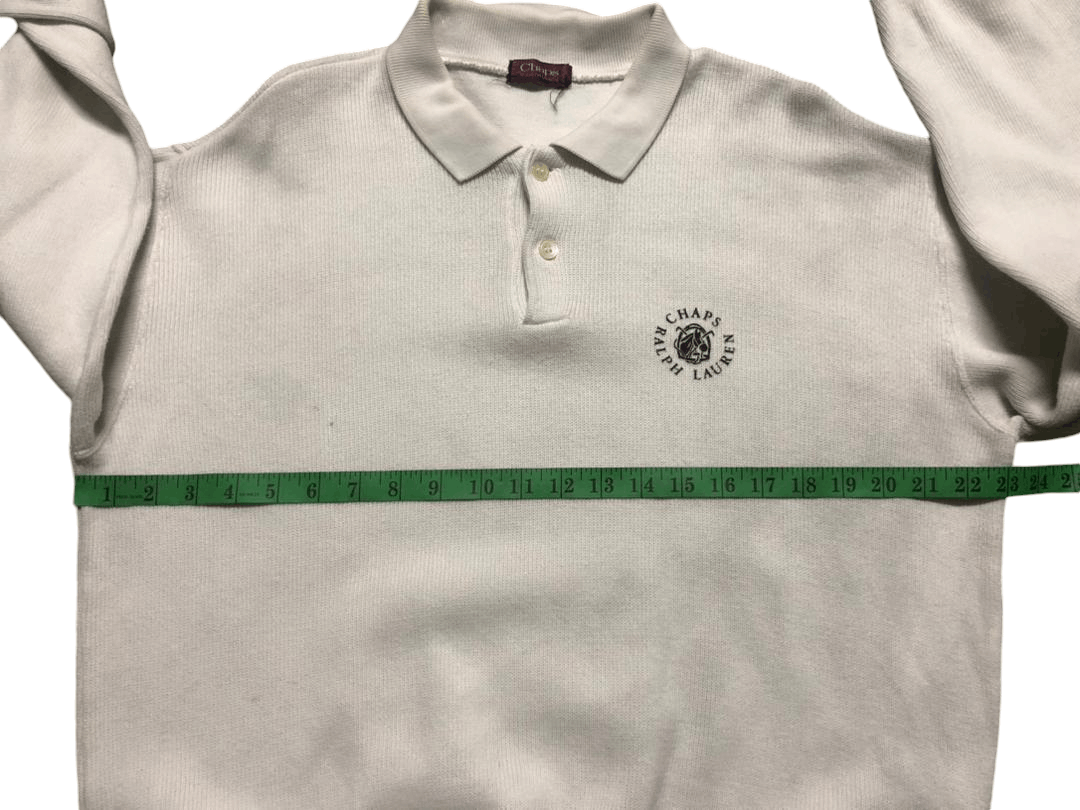 Chaps Ralph Lauren Vintage Chaps Ralph Lauren Collared Half Button Sweater Size US L / EU 52-54 / 3 - 18 Thumbnail