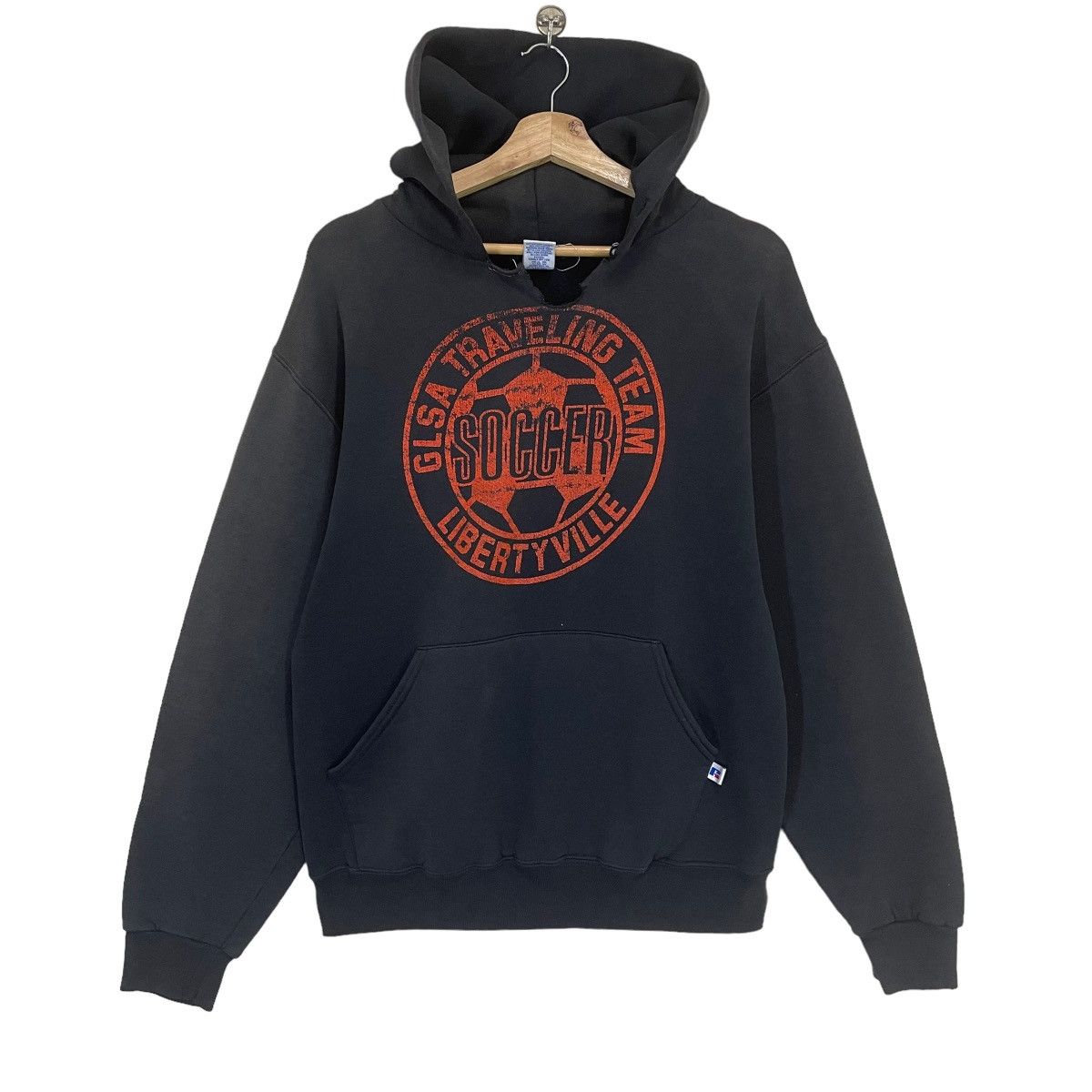 Russell Athletic × Vintage 90s Russell Athletic GLSA Traveling Team Soccer Hoodies Size US M / EU 48-50 / 2 - 1 Thumbnail
