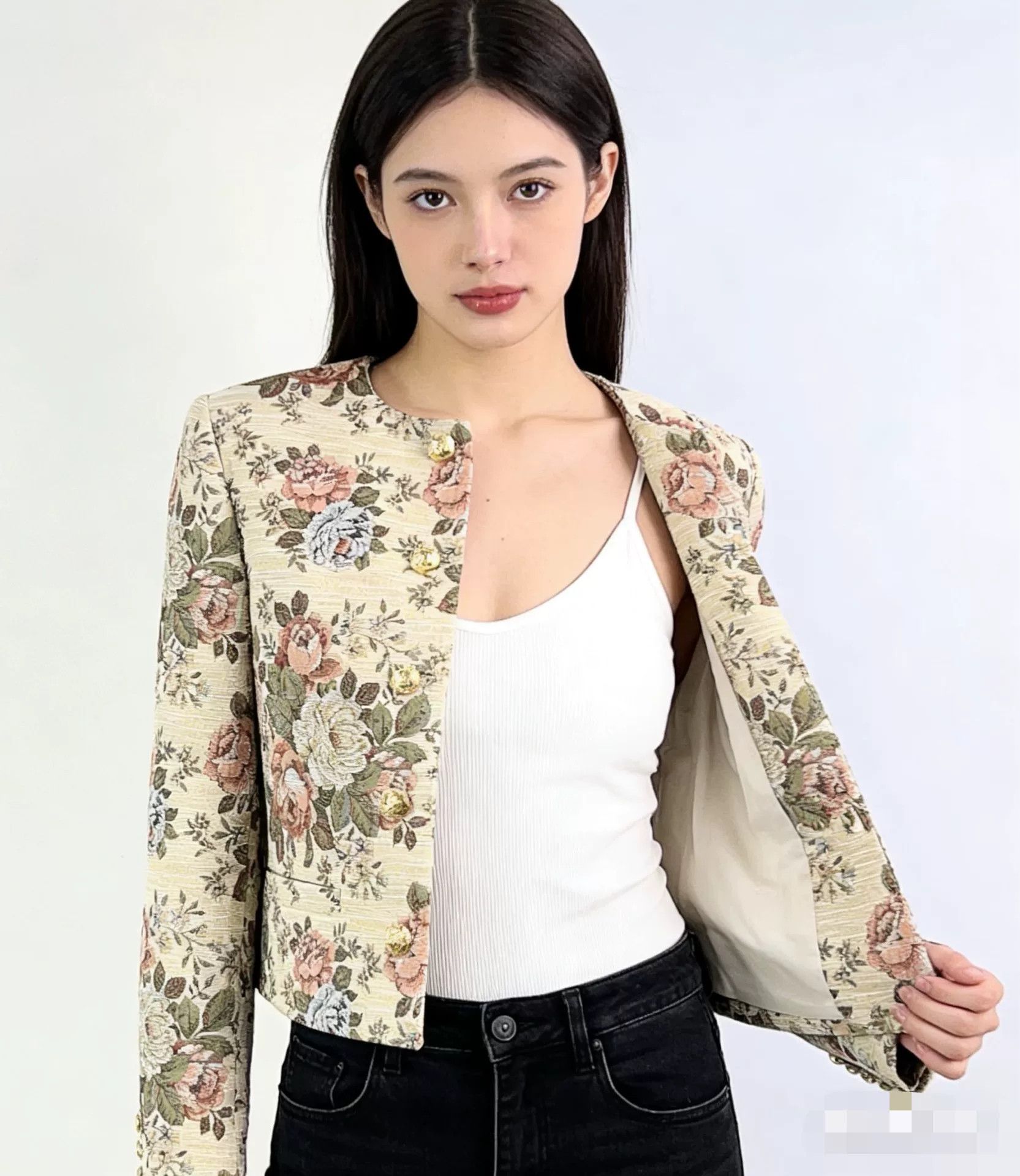 Celine Celine Vintage Floral Embroidery Tweed Jacket Size XXS / US 00 / IT 34 - 1 Thumbnail