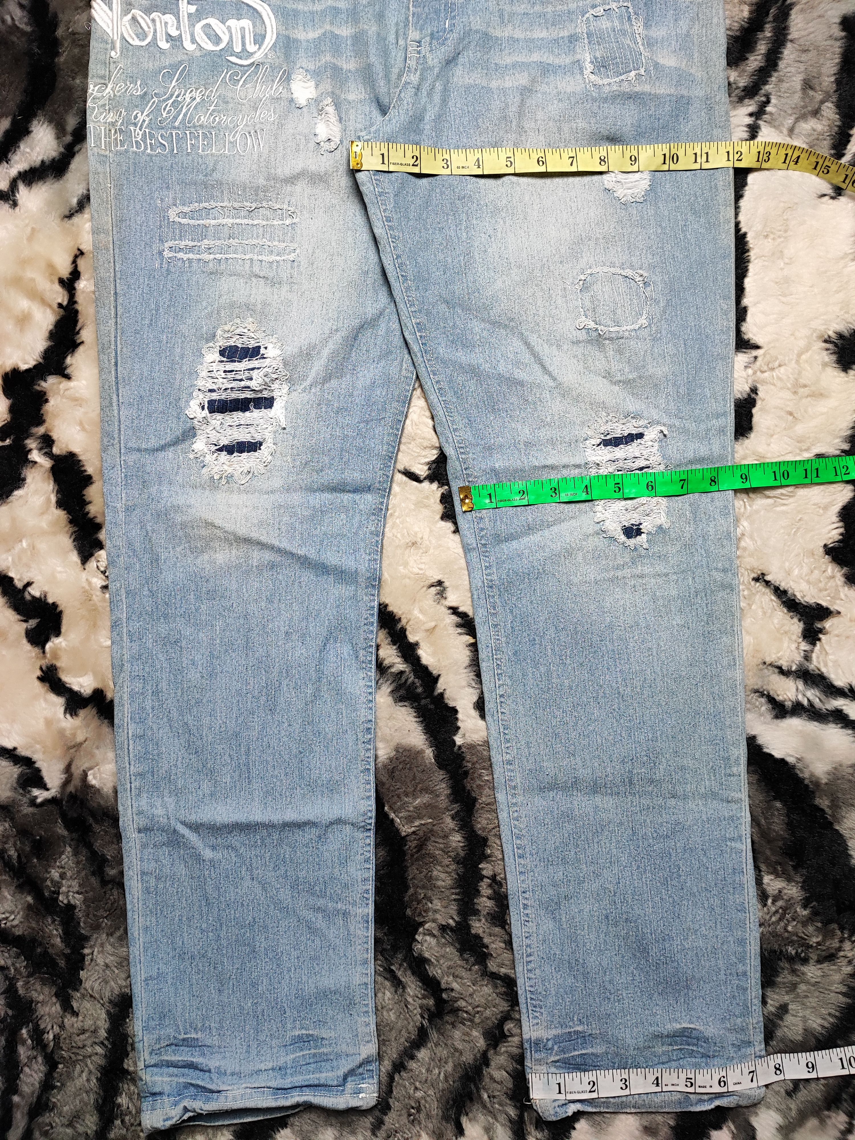 Japanese Brand × Norton × Vintage Special Design Norton Jeans Size US 35 - 4 Thumbnail