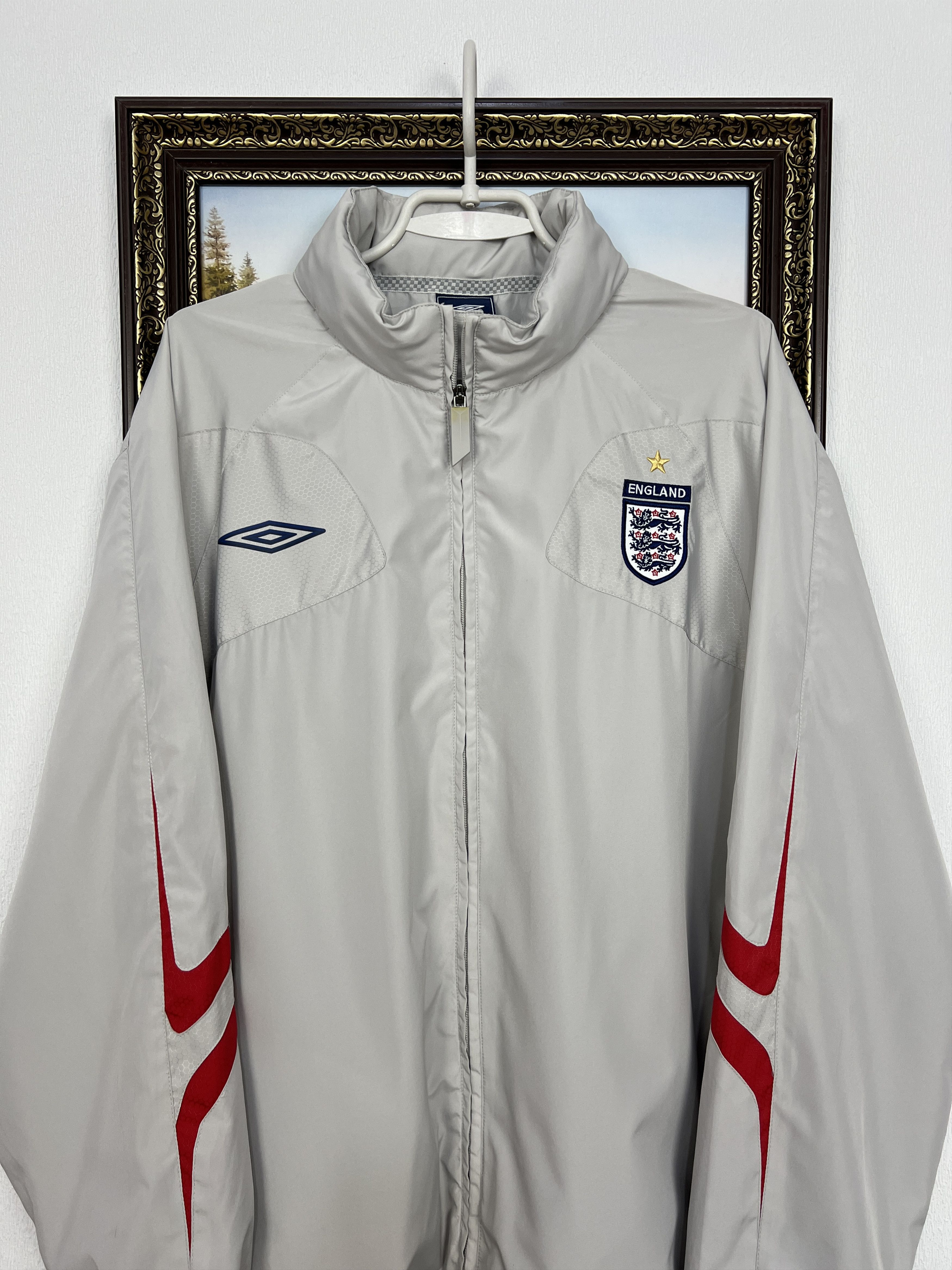 Umbro Vintage Umbro England Football Jacket Soccer Track Top Mens Size US XL / EU 56 / 4 - 2 Thumbnail