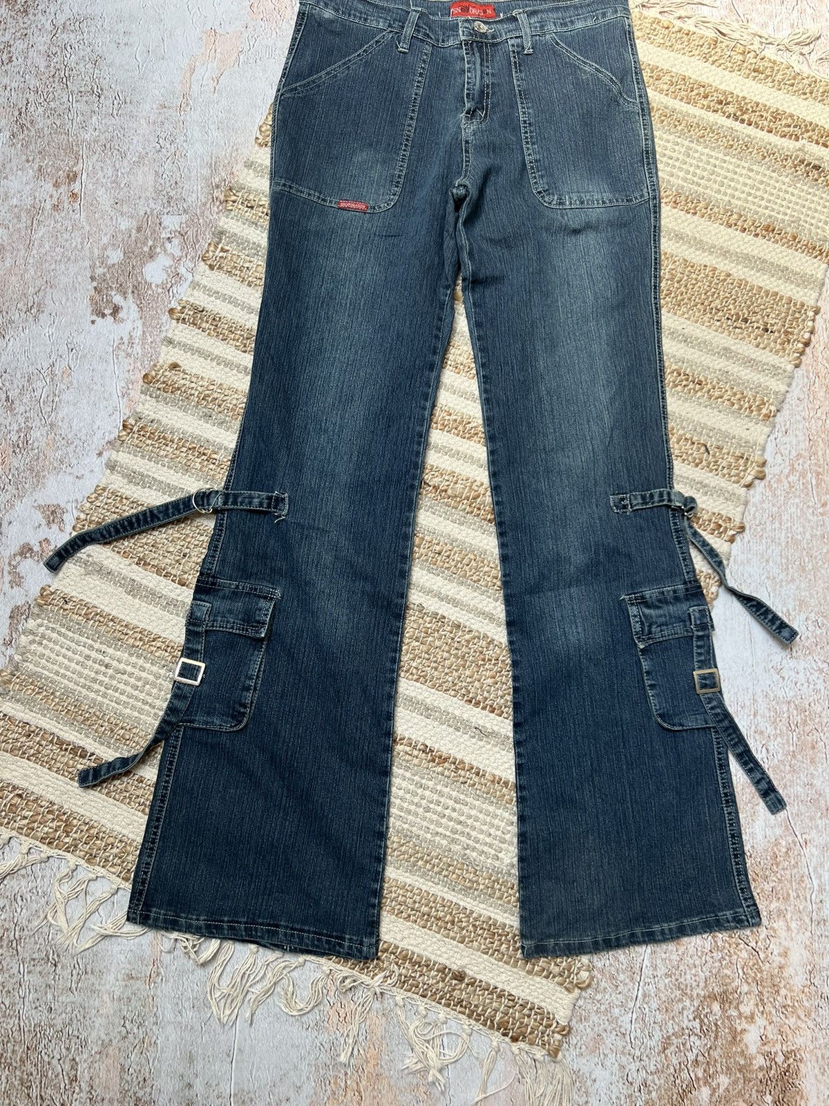 Vintage Vintage super flare cargo jeans Size US 28 / EU 44 - 2 Thumbnail