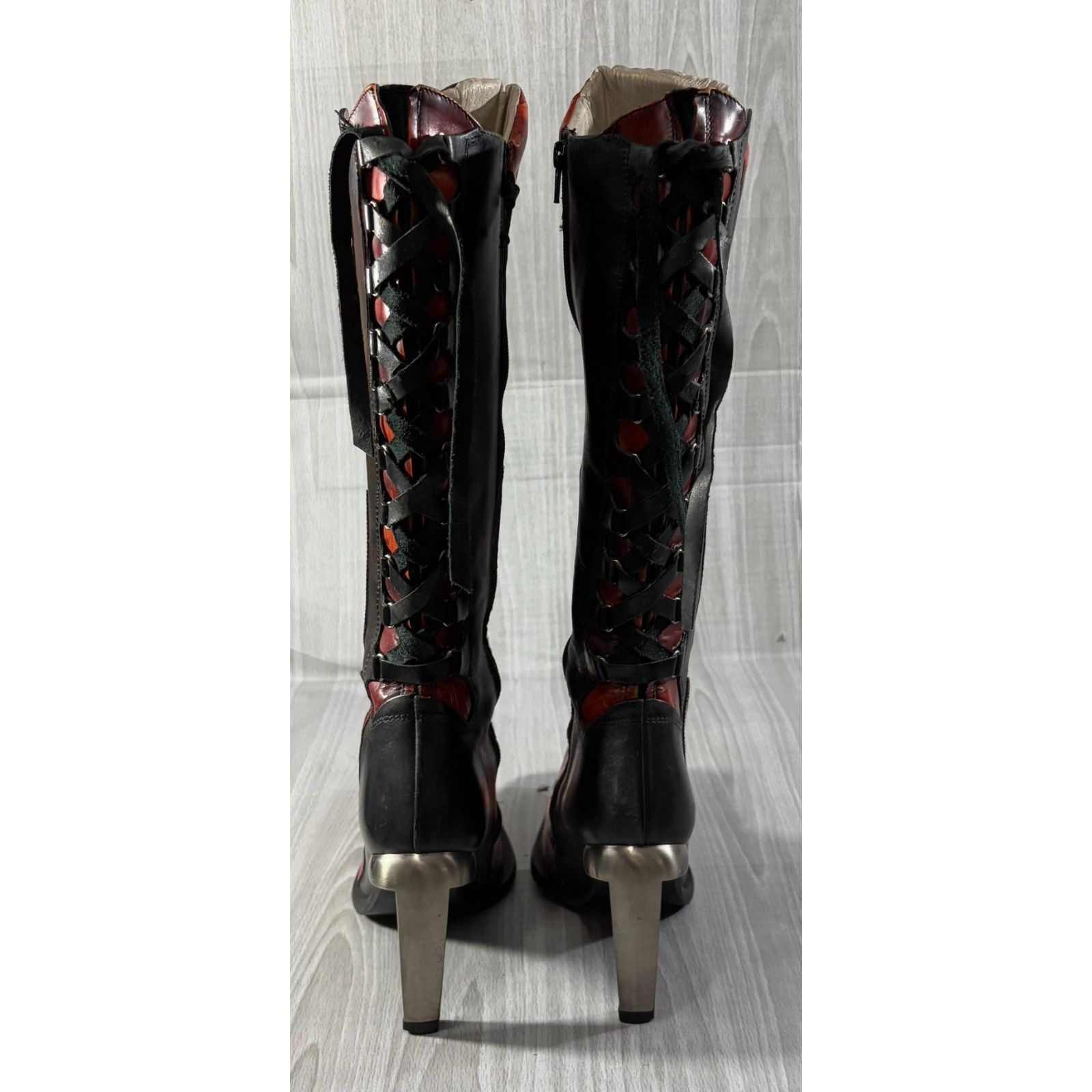 New Rock NEW ROCK M9006 flame accent high hell boots size 37 EU 7 US Size US 7 / IT 37 - 3 Thumbnail