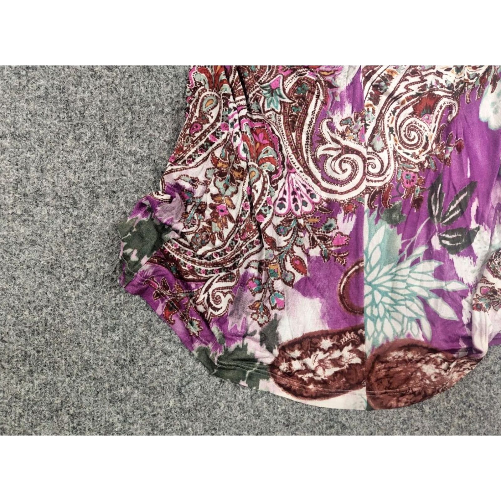 Etro ETRO Blouse Shirt Sleeveless Multicolor Floral Art Design V-Neck Jersey Silk Viscose Women 46 Size L / US 10 / IT 46 - 6 Thumbnail