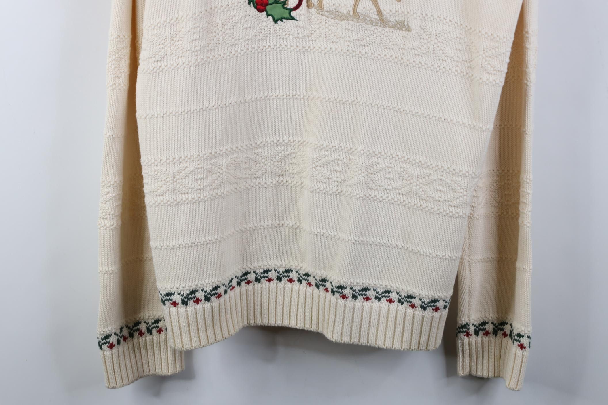 Cabelas Vintage 90s Cabelas Christmas Mistletoe Deer Buck Sweater Size M / US 6-8 / IT 42-44 - 3 Thumbnail