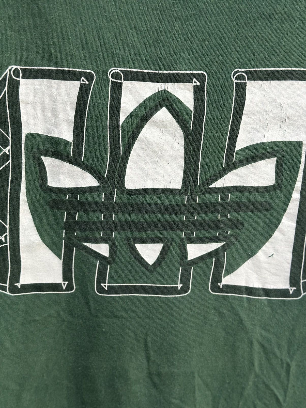 Adidas Thrashed Vintage 90s Adidas Sportwaer Faded Grunge Tee Size US XL / EU 56 / 4 - 2 Thumbnail