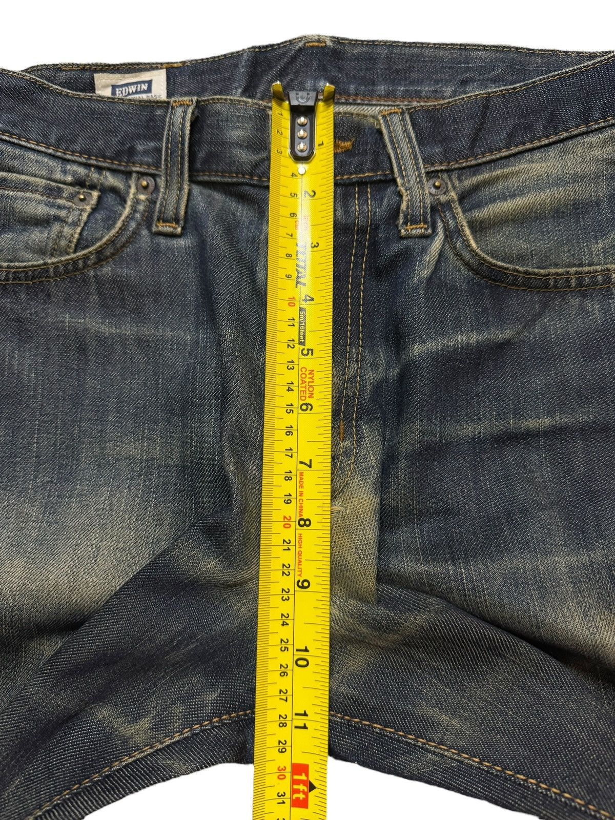 Edwin Vintage 90s Japan Edwin 404 Blue Mud Wash Whisker Loose Fit Size US 30 / EU 46 - 14 Thumbnail
