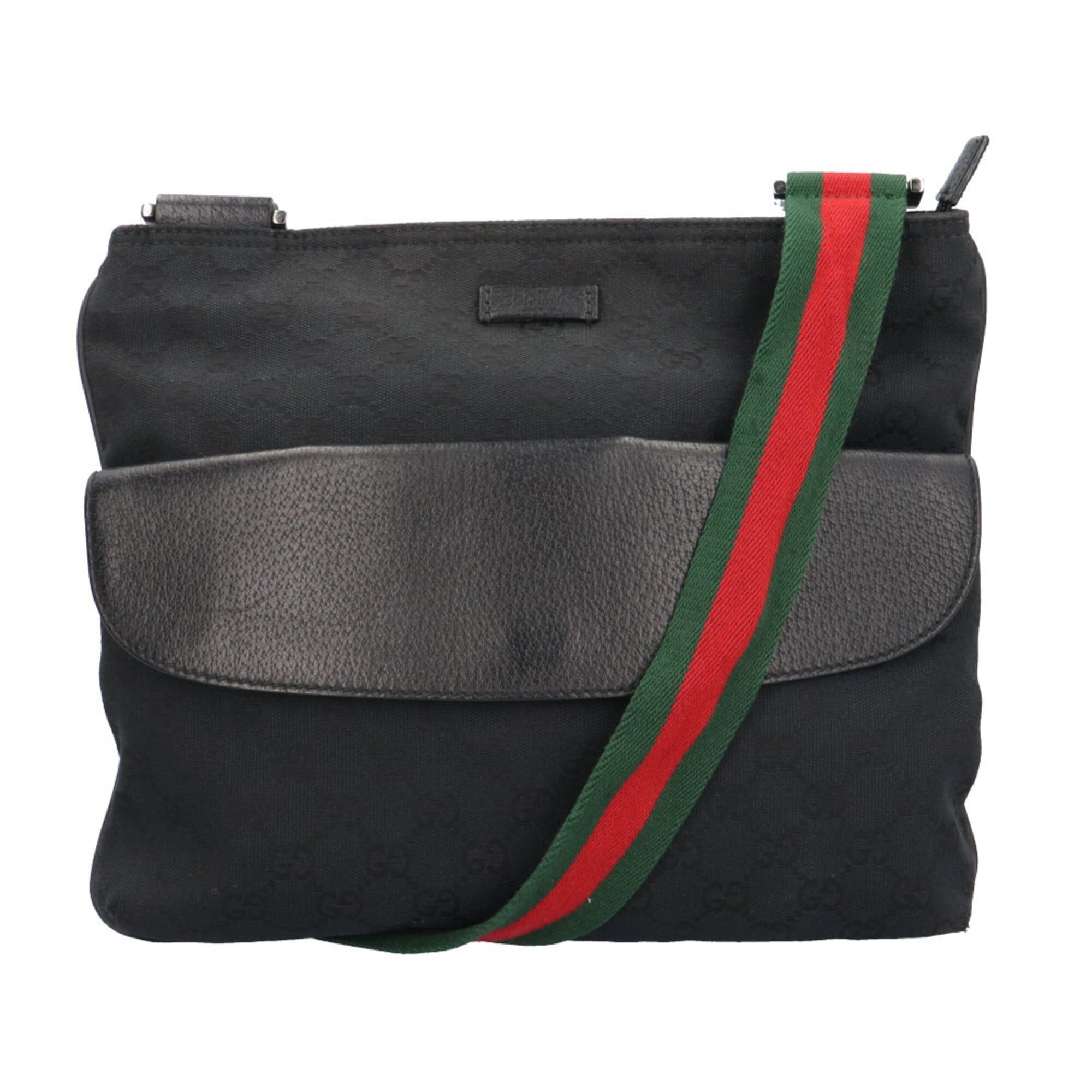 Gucci Gucci GG Canvas Shoulder Bag, 256100, Black, Women's, GUCCI Size ONE SIZE - 1 Thumbnail