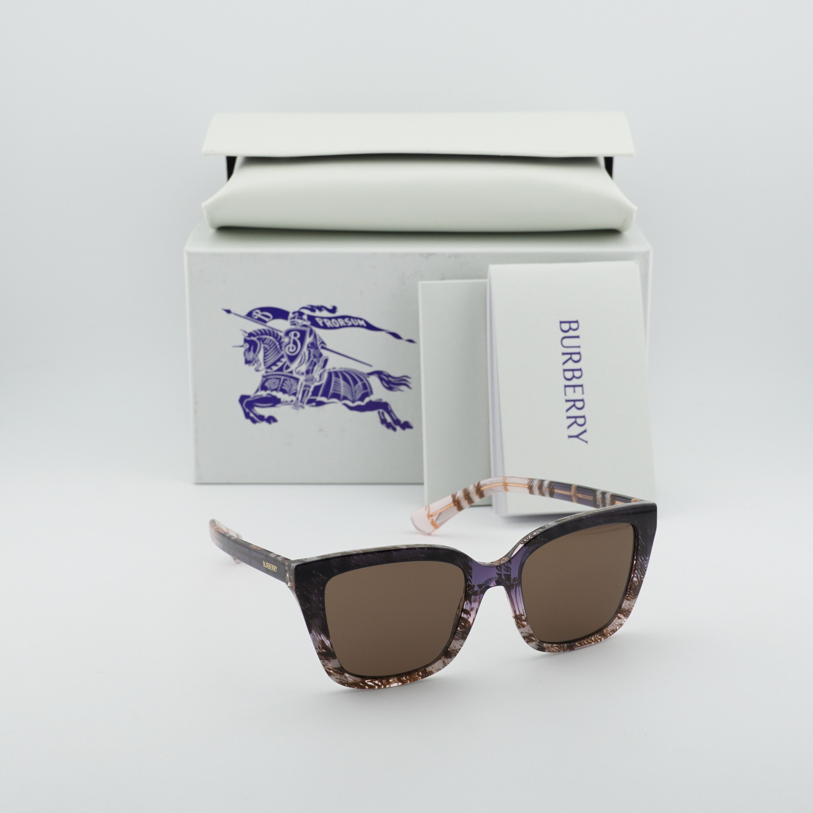 Burberry Burberry BE4487 422073 Sunglasses Check Rose Cat Eye Frame Size ONE SIZE - 9 Thumbnail