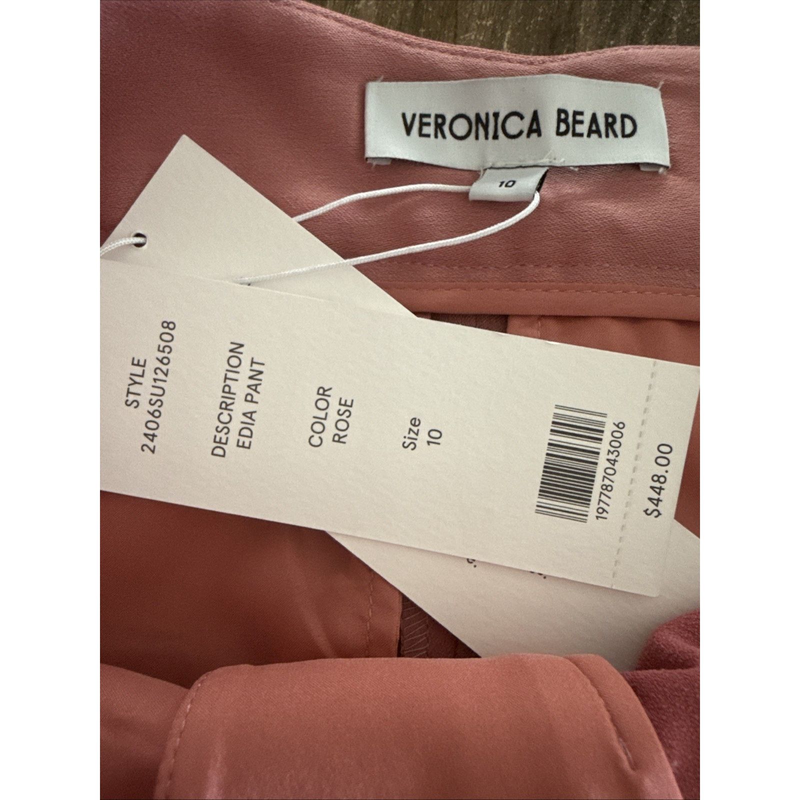 Veronica Beard Veronica Beard Edia Satin Wide leg Pants In Rose, NWT 10 Size 32" / US 10 / IT 46 - 8 Thumbnail